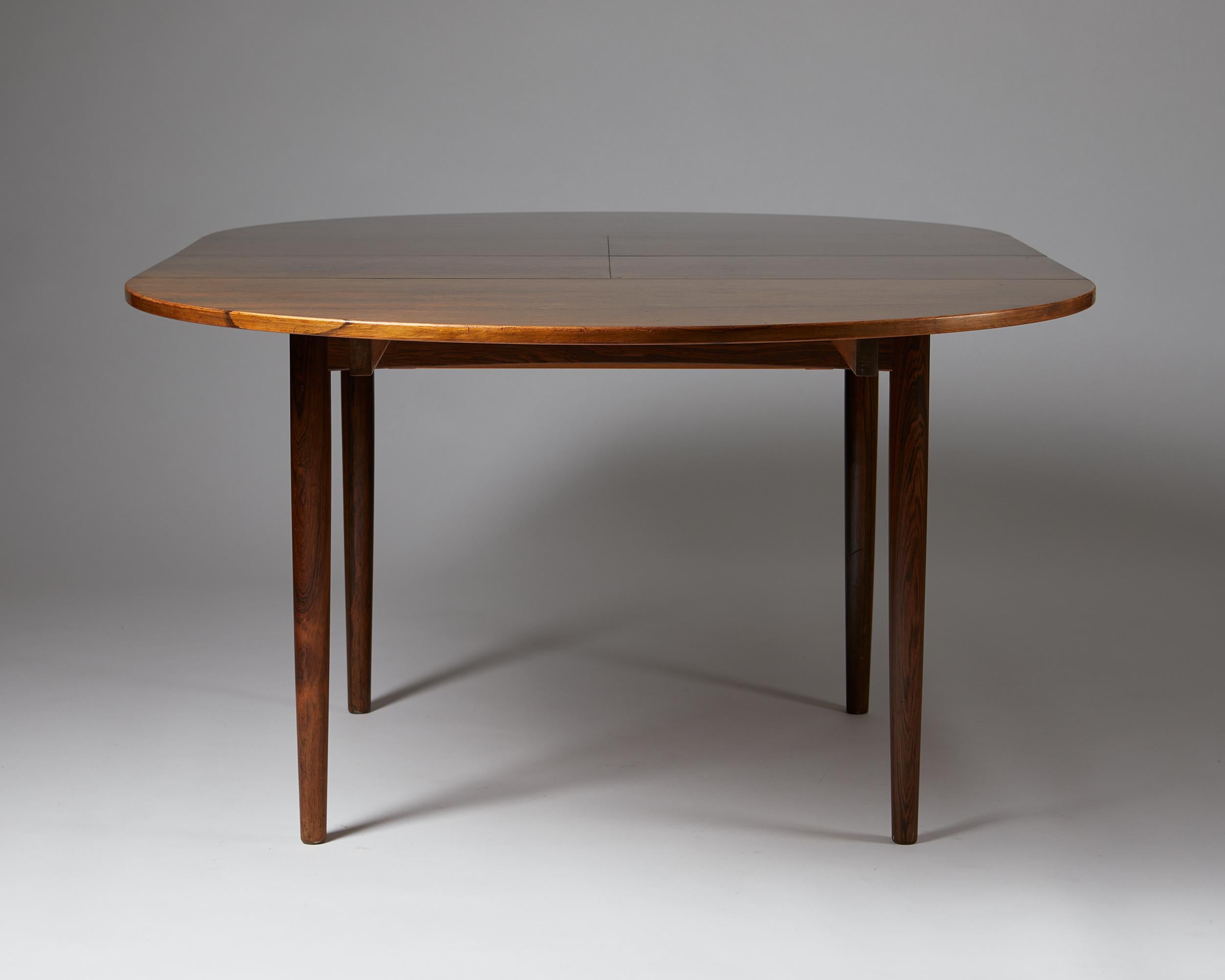 Rosewood Dining Table Designed by Jörgen Clausen for Brande Mobelindustri
