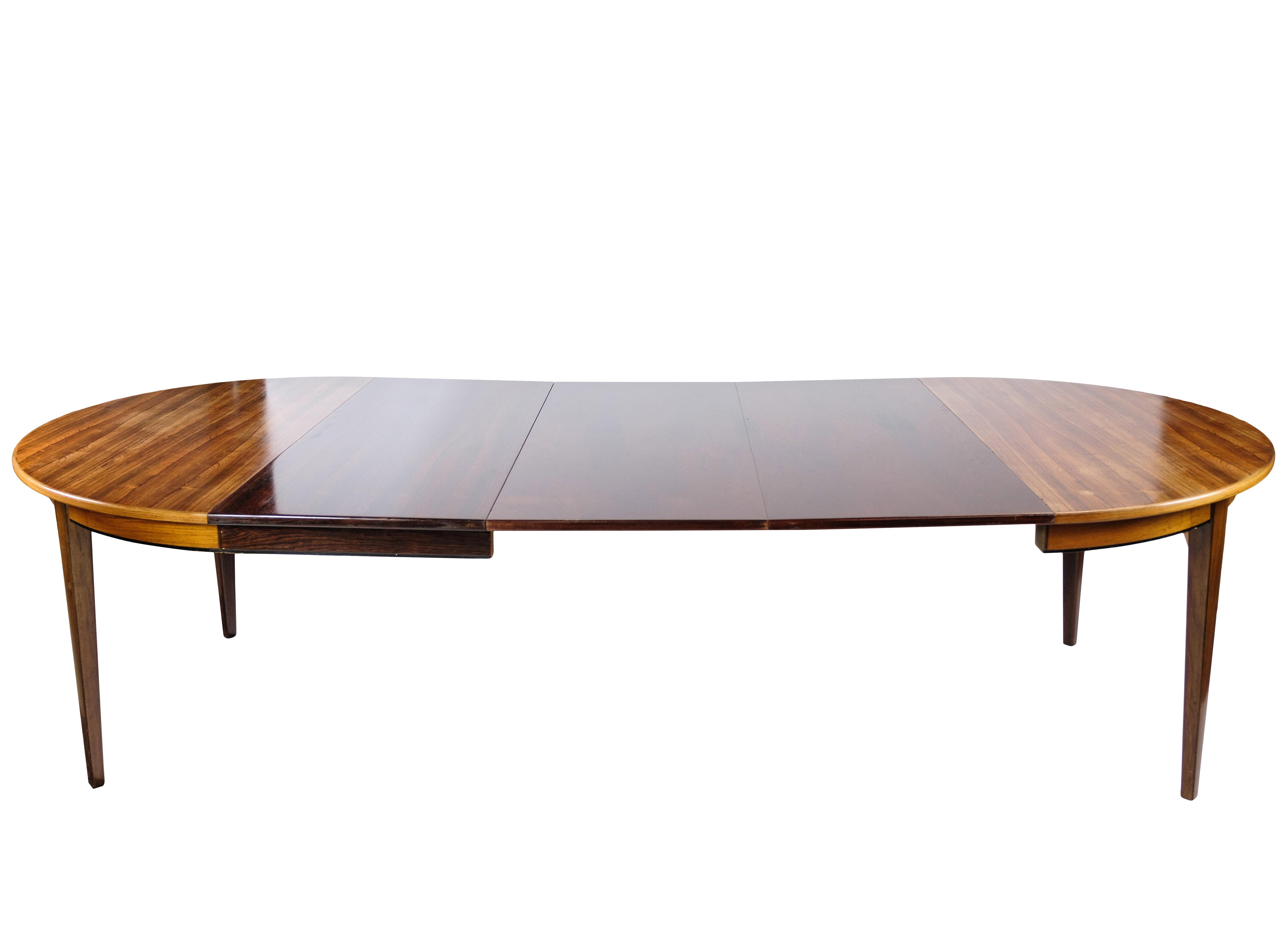 Danish Dining Table Made In Rosewood By Omann Junior From 1960s For Sale