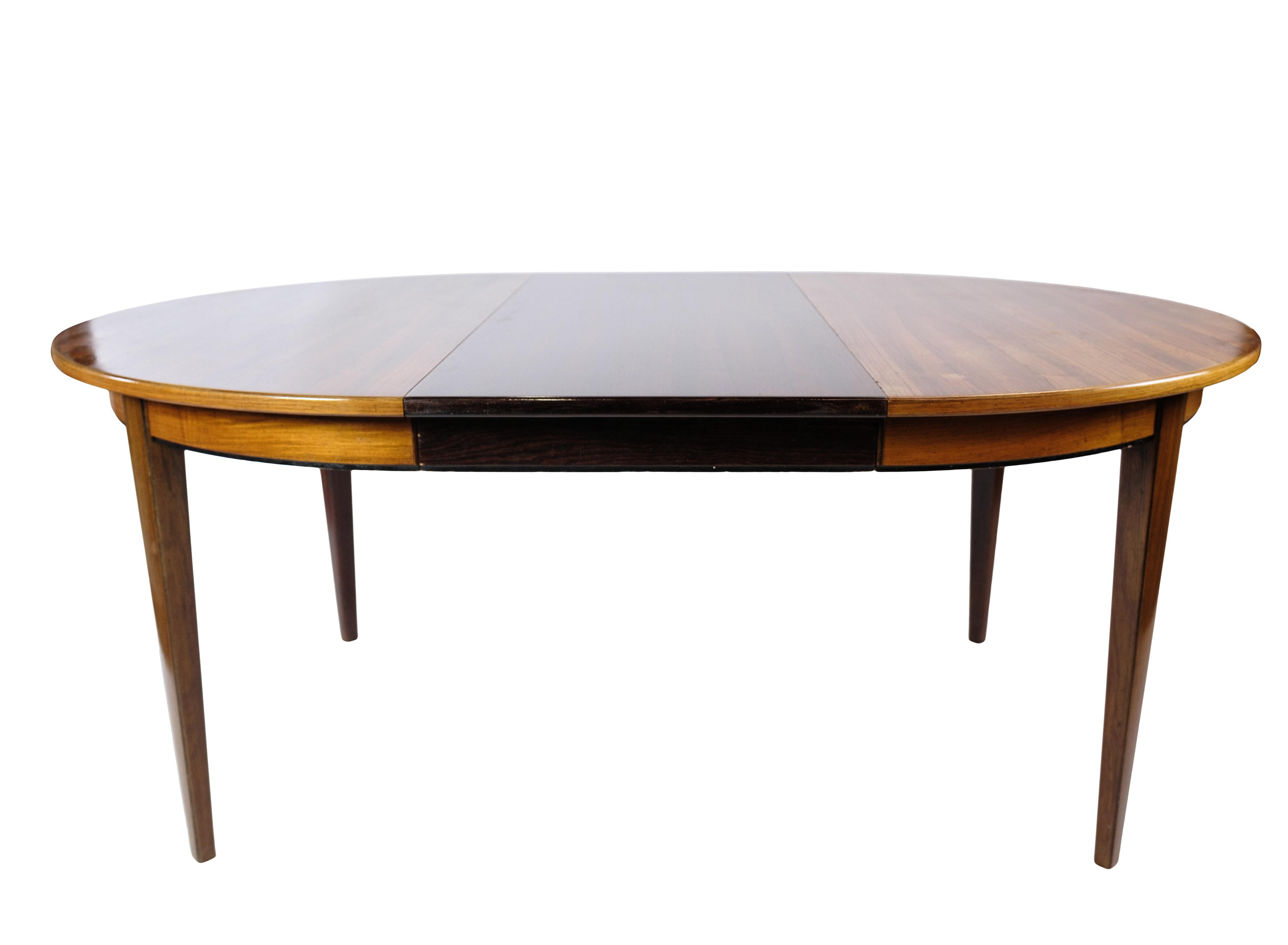 Dining Table Made In Rosewood By Omann Junior From 1960s In Good Condition For Sale In Lejre, DK