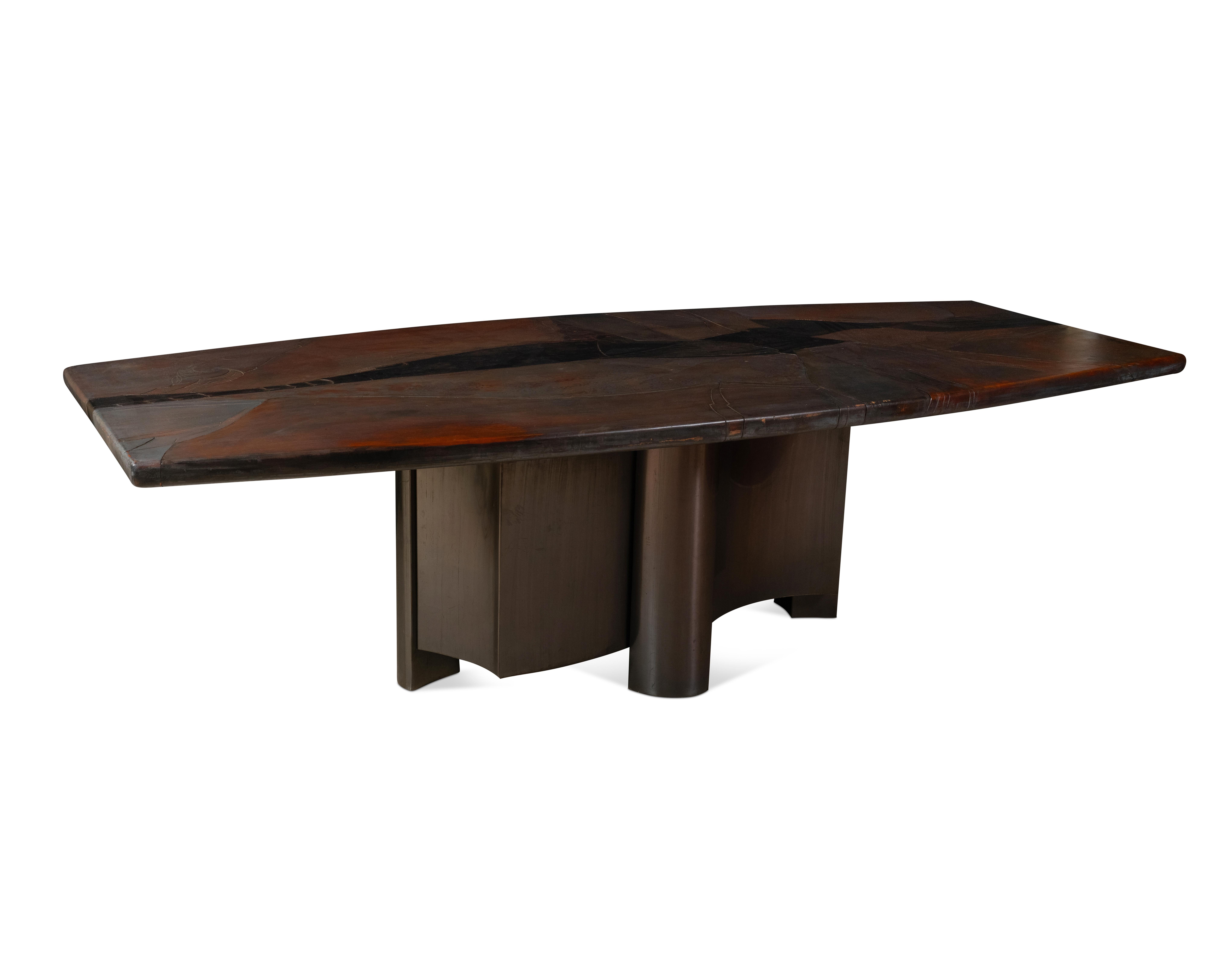 Leather Dining table/desk Armand Jonckers For Sale