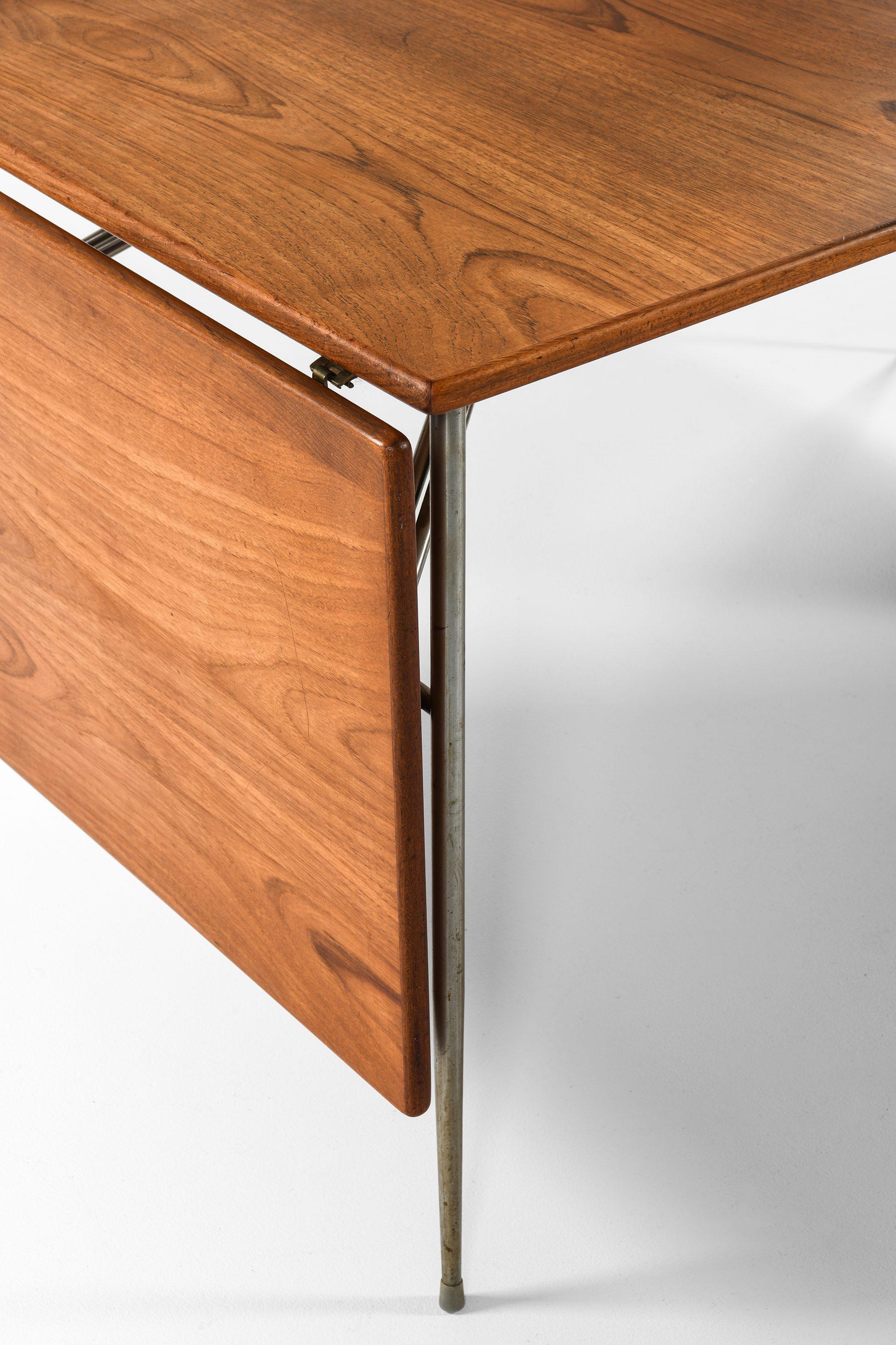 20th Century Dining Table / Desk in Teak and Steel by Børge Mogensen, 1953 For Sale