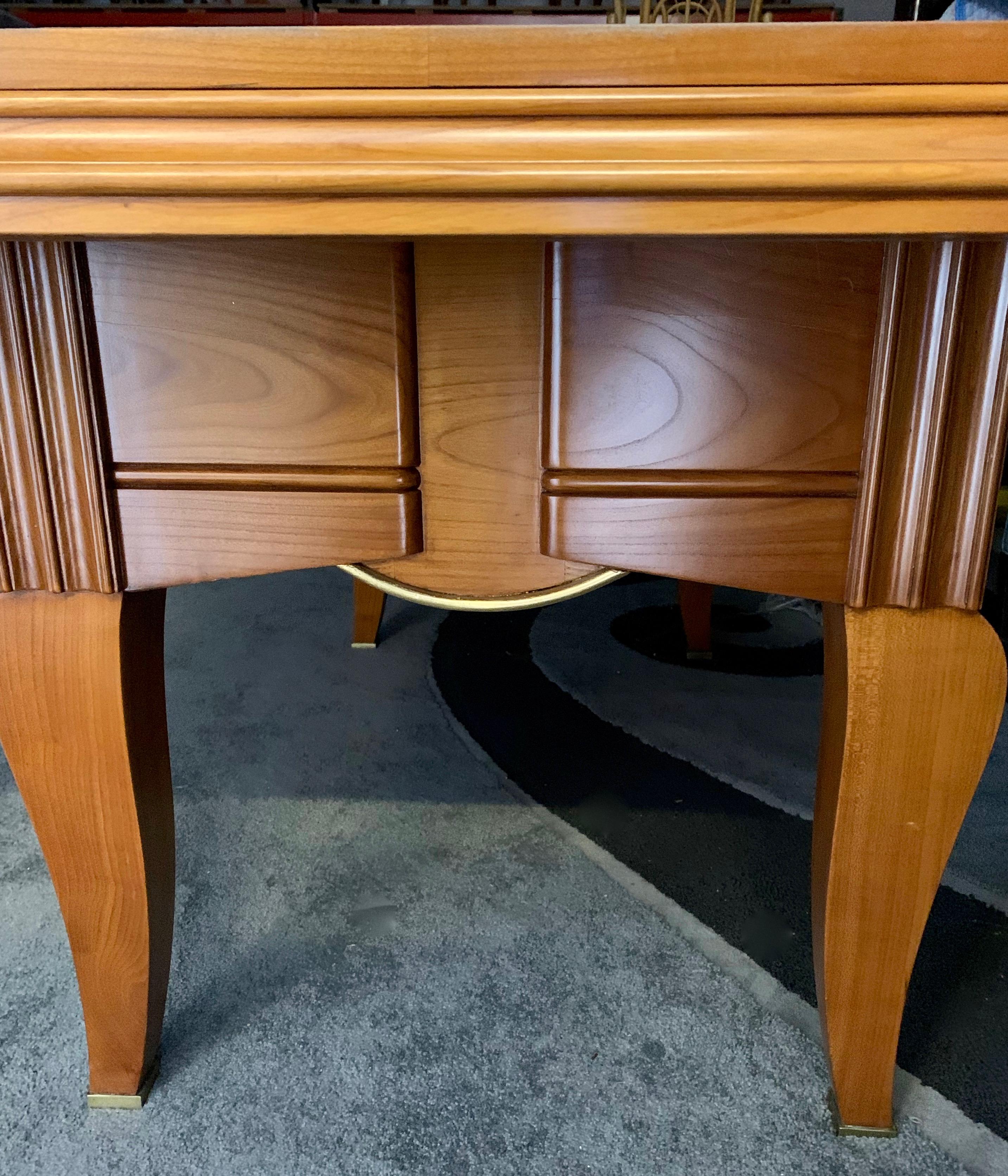 Maple Table or Desk in the Manner of Jules Leleu