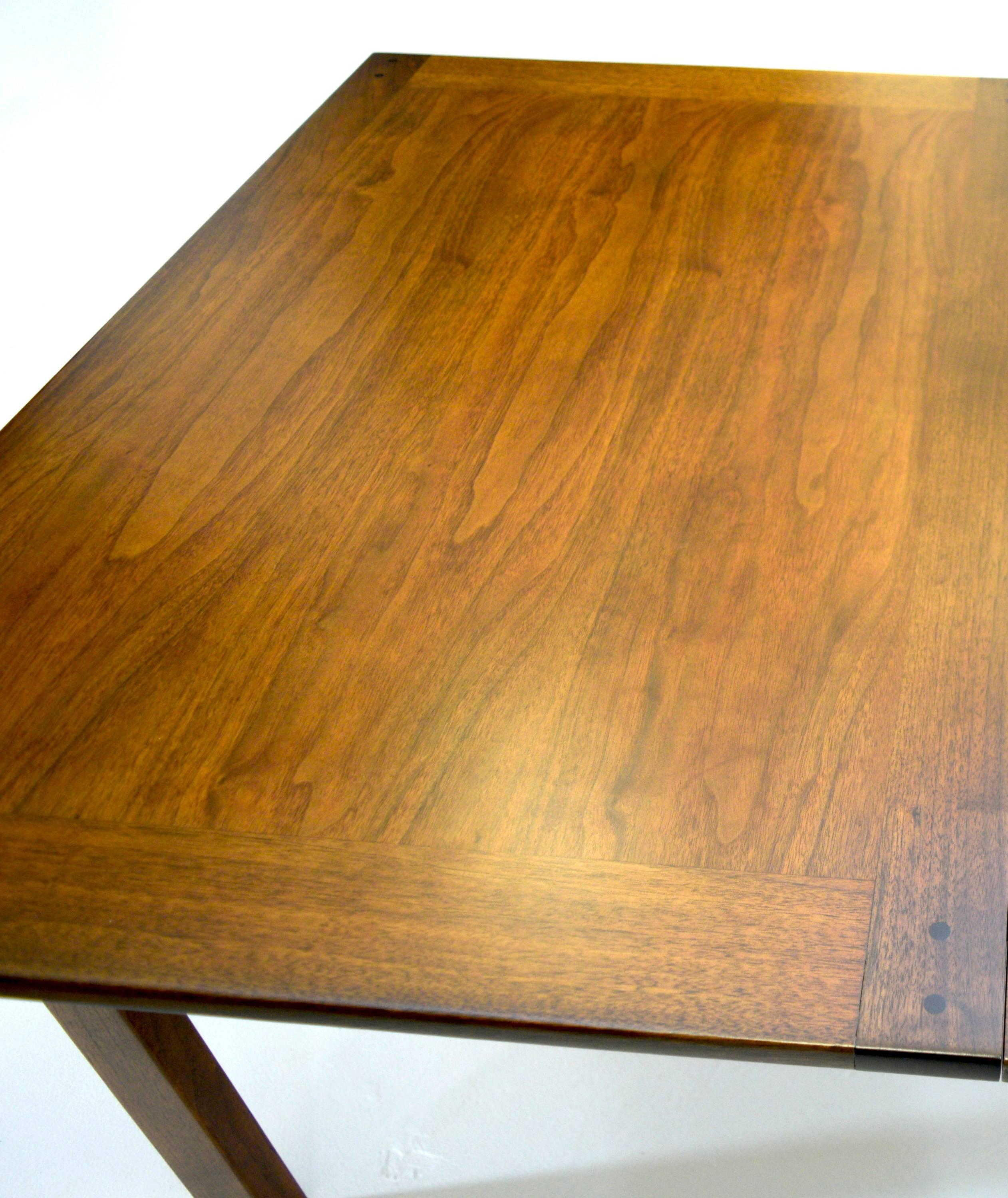 Arts and Crafts Walnut Dining Table Edward Wormley for Dunbar Janus Collection