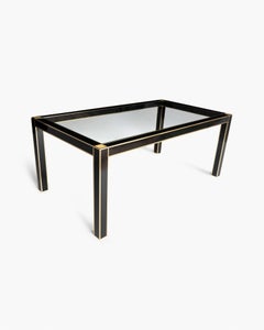 Dining Table for Roche Bobois in Black Lacquer by Pierre Cardin, circa 1980