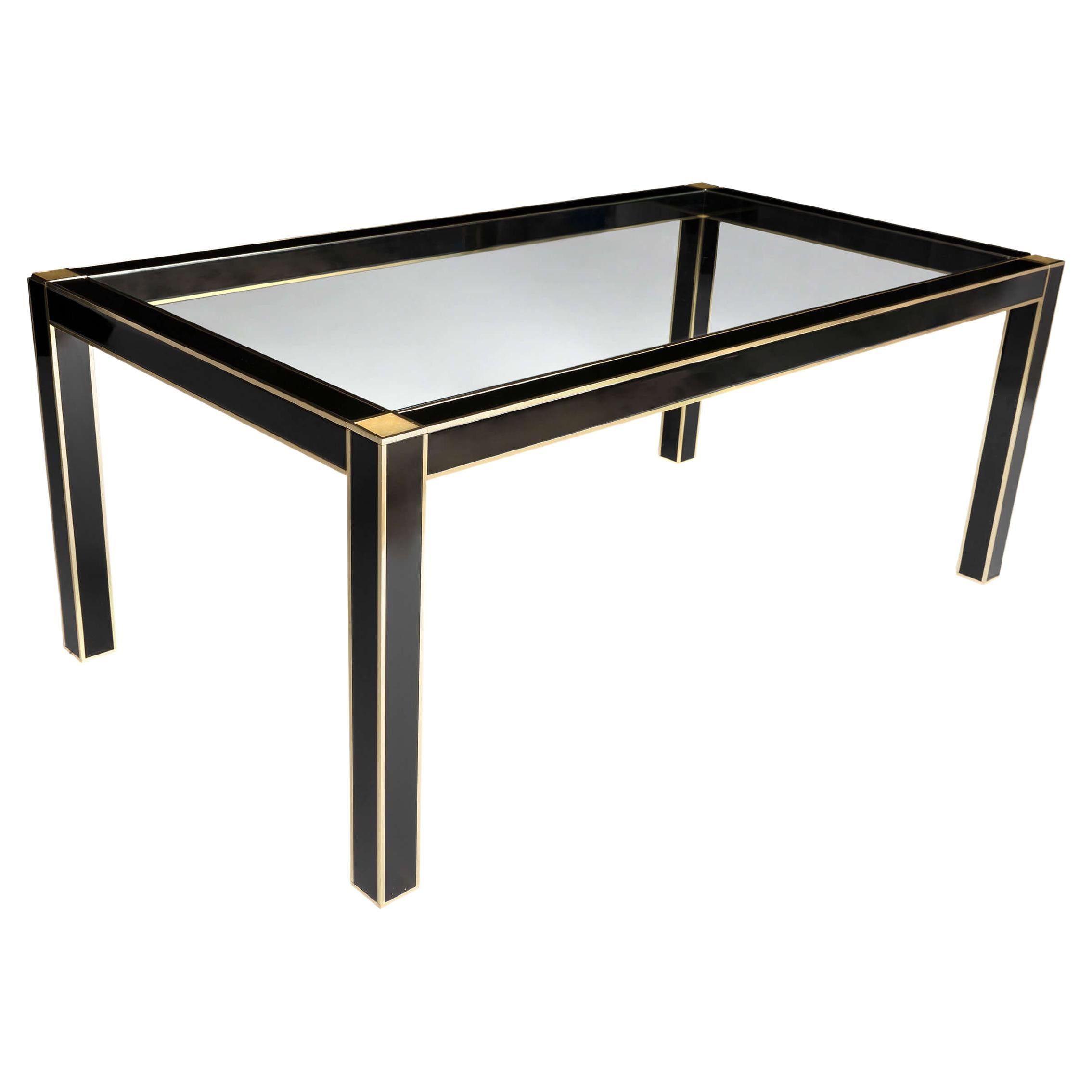 Dining Table for Roche Bobois in Black Lacquer by Pierre Cardin, circa 1980