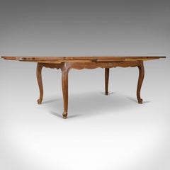 Dining Table, French, Extending, Draw Leaf, Oak Parquet, Seats Ten, circa 1940