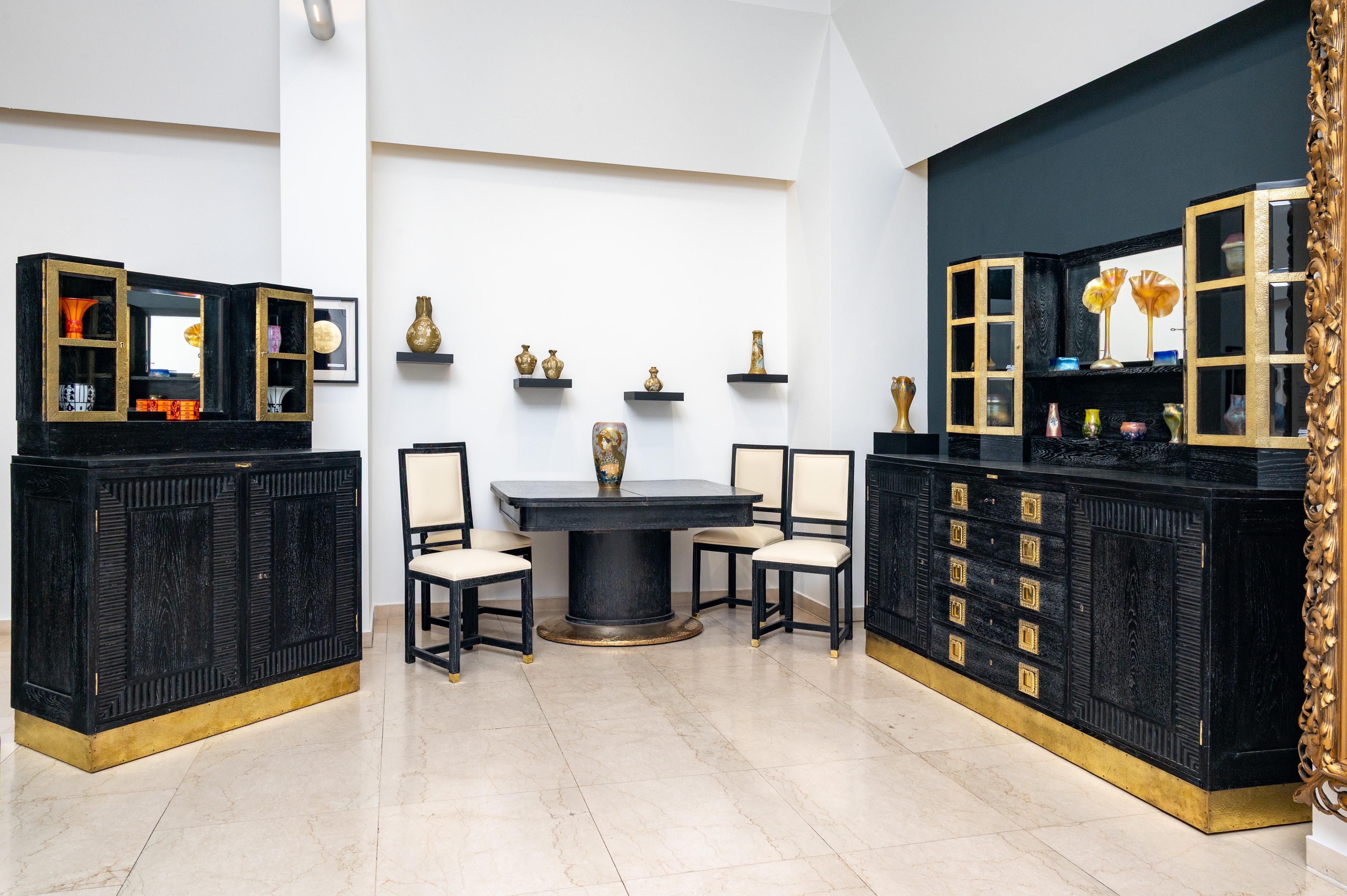 Table de salle à manger Fritz & Adolf Nagel école de Josef Hoffmann vers 1910 en vente 1