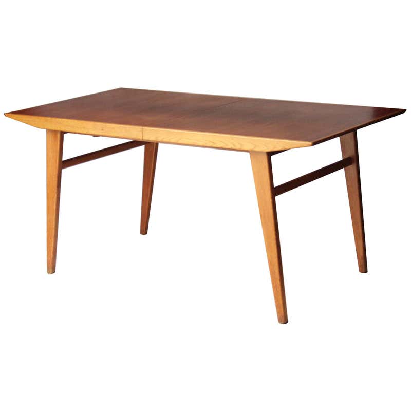 Mid-century Modern Rectangular Teak Oak Dining Table, Germany, 1960 at ...