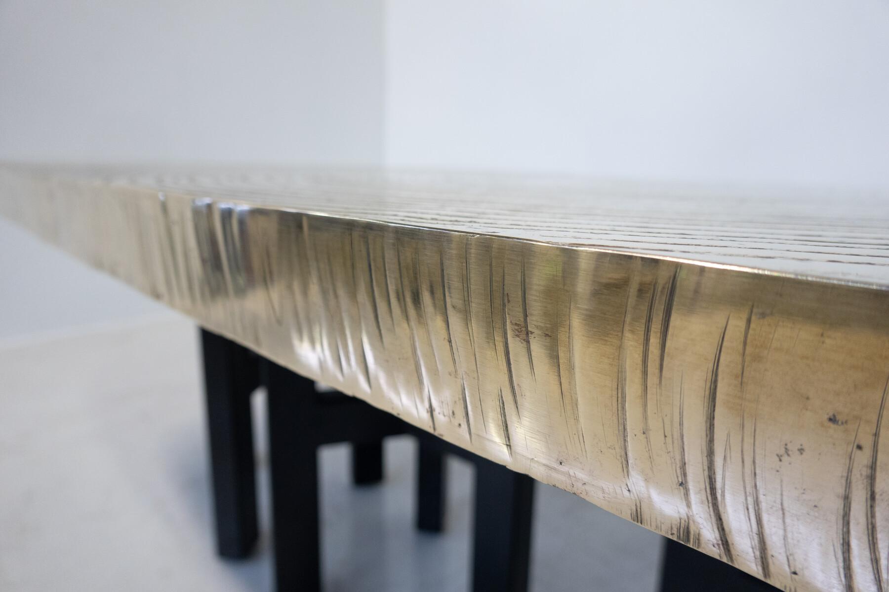 Late 20th Century Dining Table Goutte d'Eau by Ado Chale, Bronze, Belgium - Signed, 1970s For Sale