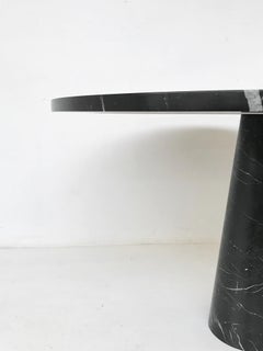 Dining Table in Black Marble Model 'Eros' by Angelo Mangiarotti, Italy, 1970s