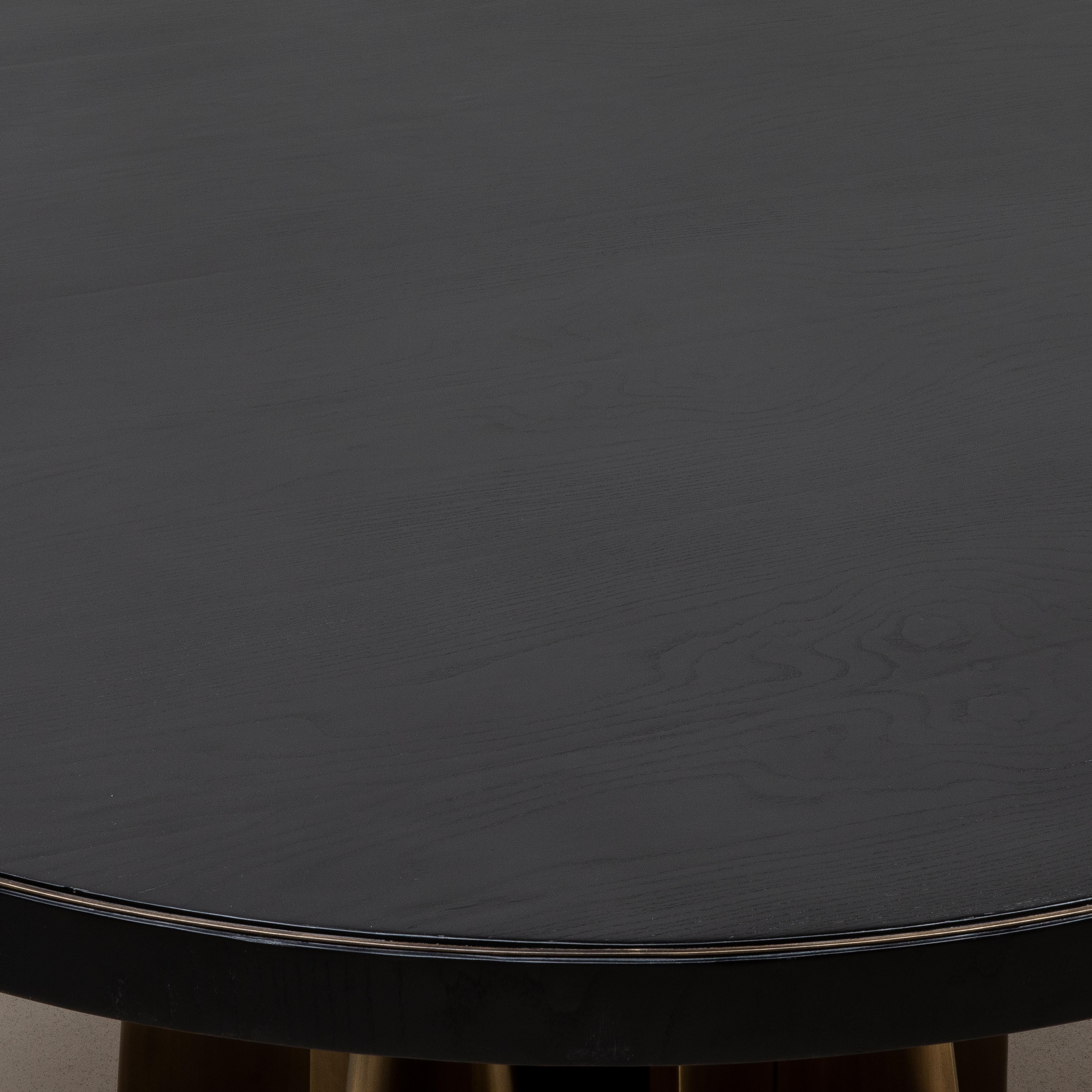 Dining Table in Black Oak with Bronze Patina Brass by Kifu Paris IN STOCK 3