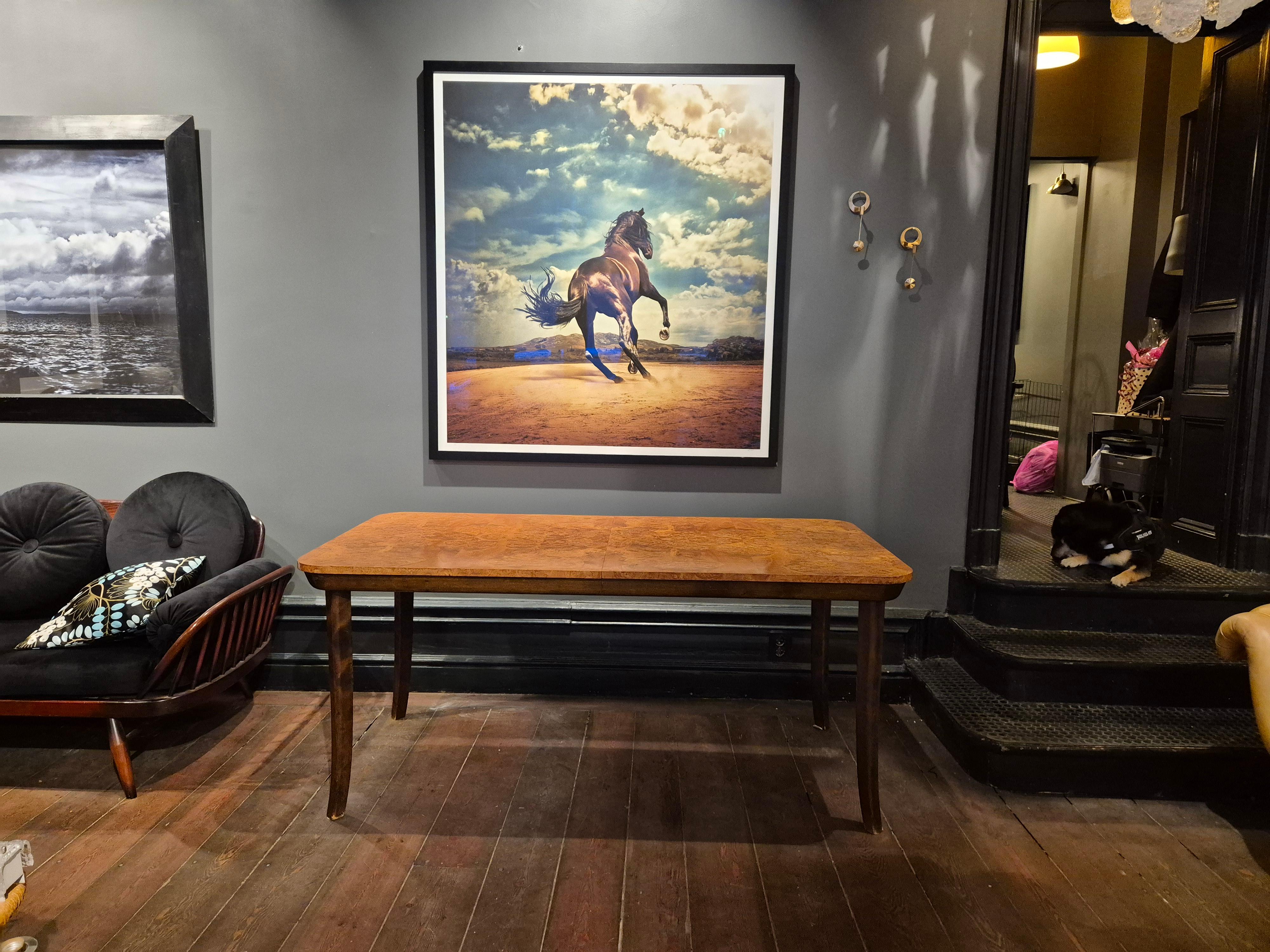 Table de salle à manger en ronce et hêtre par Axel Einar Hjorth, NK 1938, Swedish Modern. en vente 1