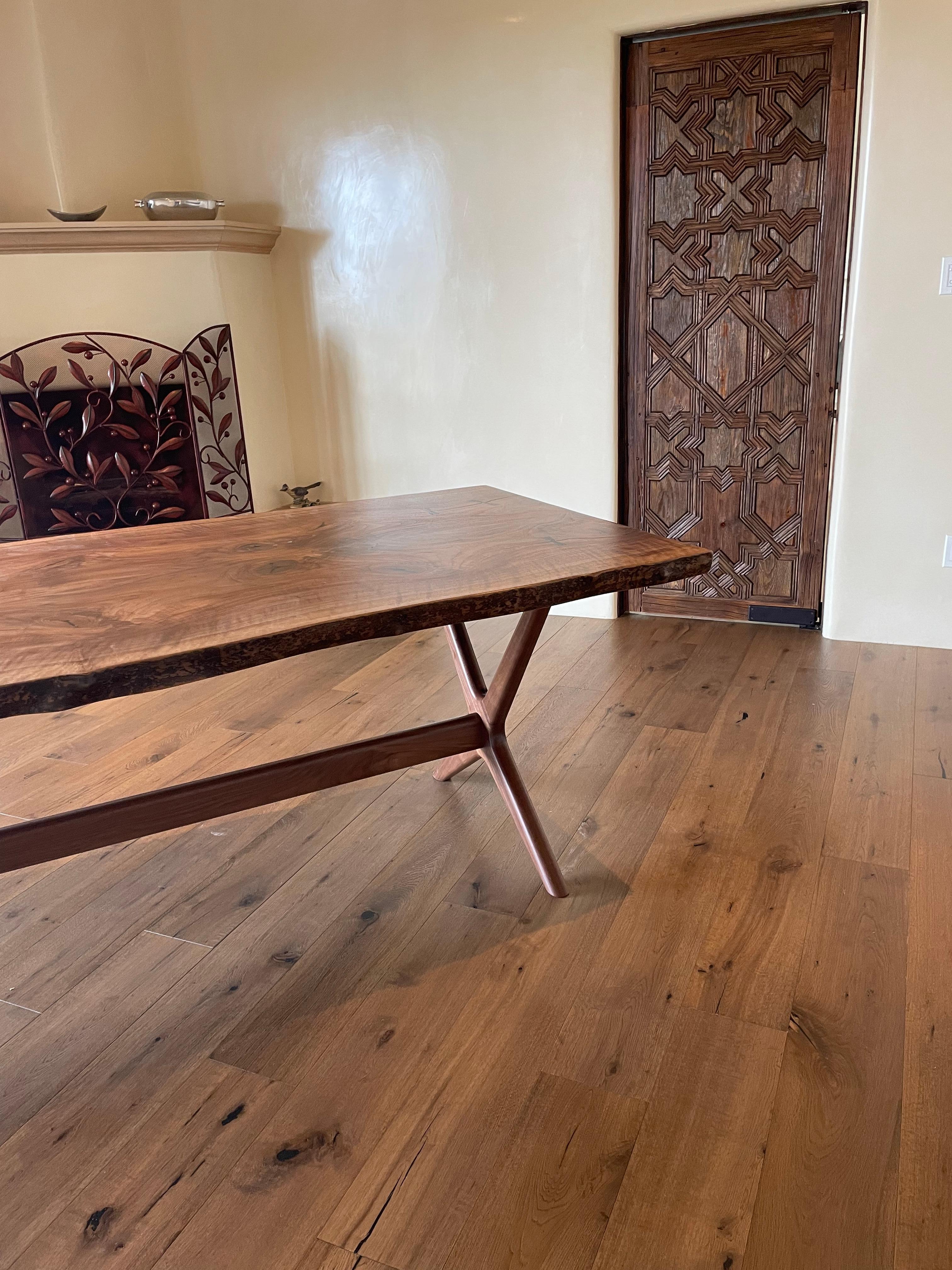 Dining Table in Cherry with Our ‘x’ Base by Boyd & Allister In New Condition For Sale In Santa Fe, NM