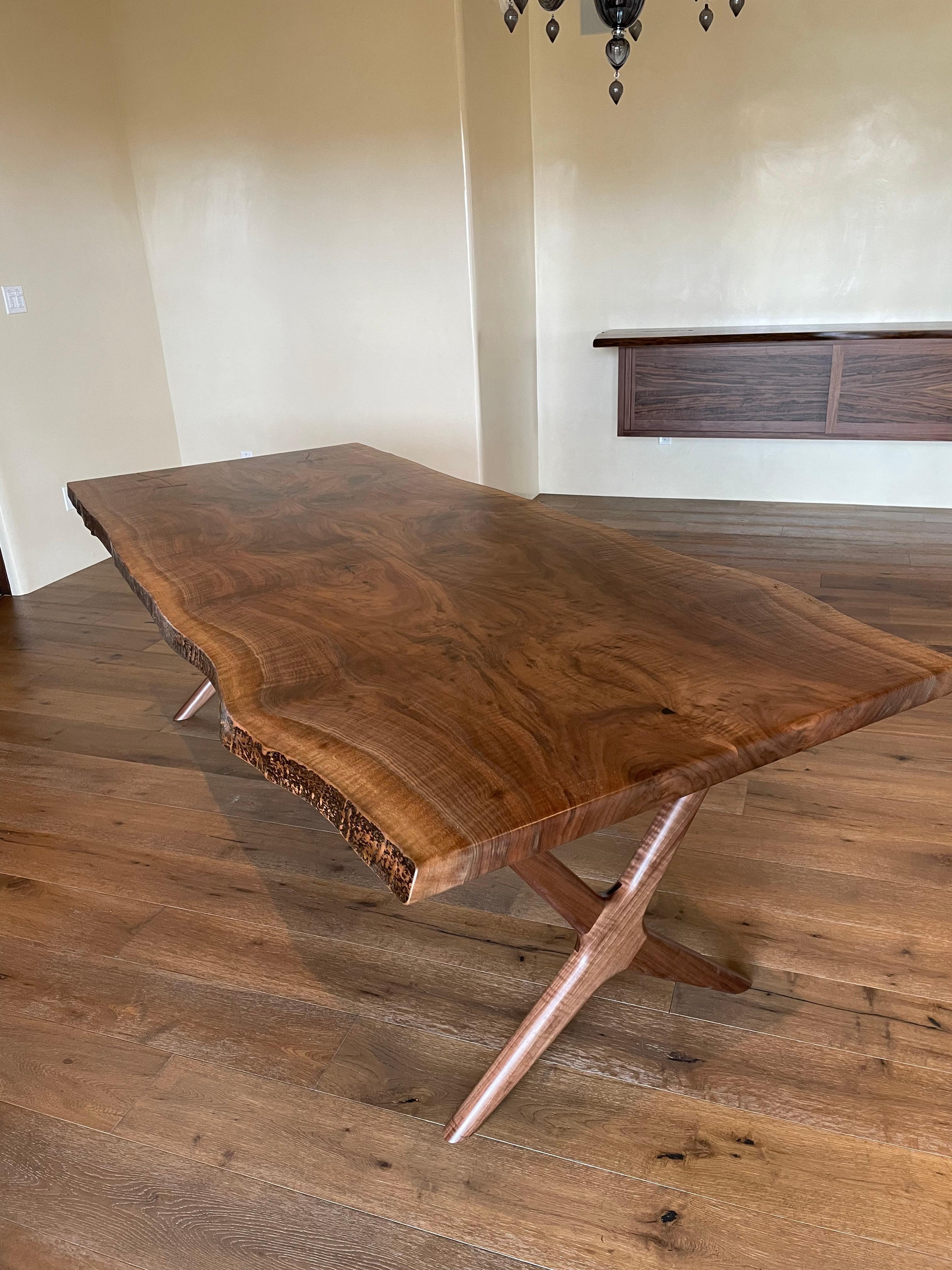 Contemporary Dining Table in Cherry with Our ‘x’ Base by Boyd & Allister For Sale