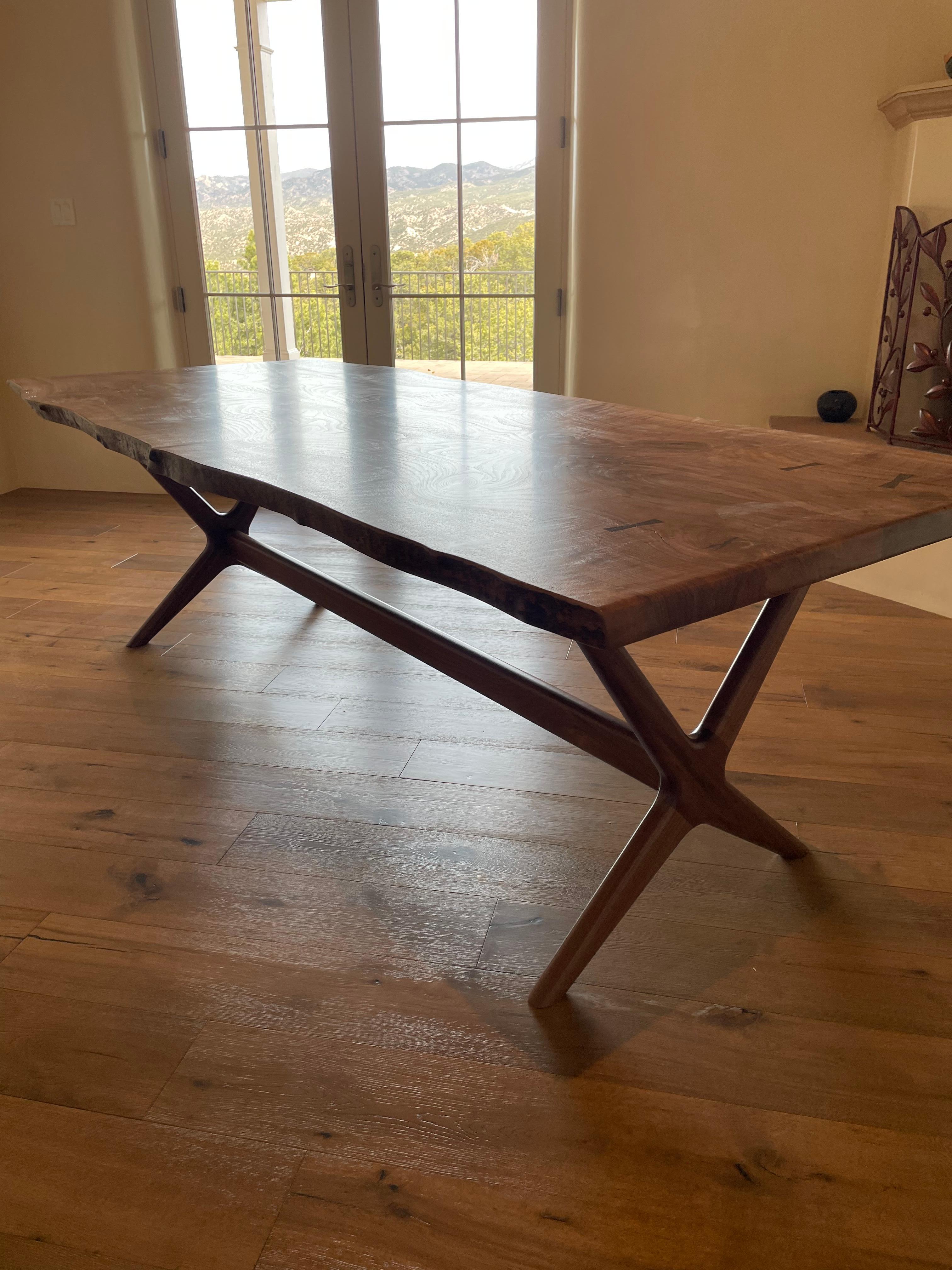 Dining Table in Cherry with Our ‘x’ Base by Boyd & Allister For Sale 1