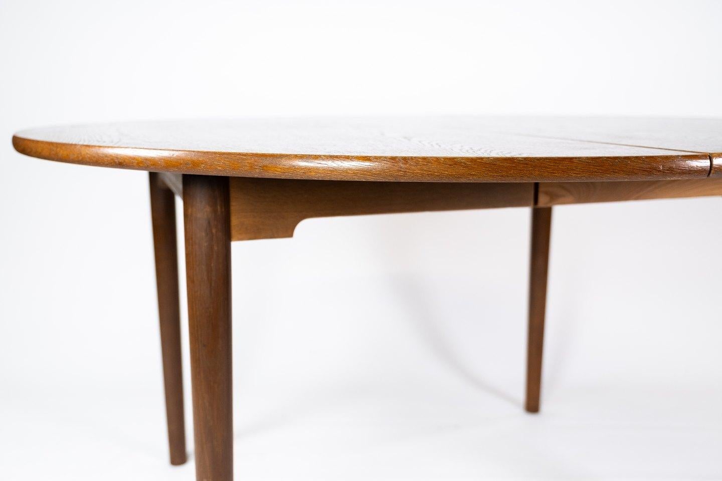 Dining Table Made In Dark Oak, Danish Design From 1960s In Good Condition For Sale In Lejre, DK