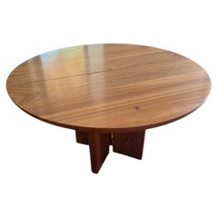 Dining table in elm by Luigi Gorgioni