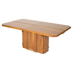 Dining Table in Elm with Extension, 1970s