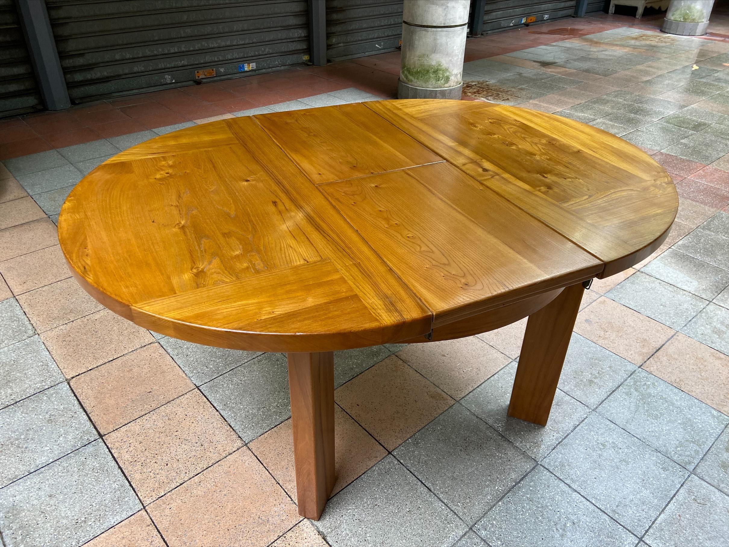 Other Dining Table in Elm Wood, Regain, 1972 For Sale