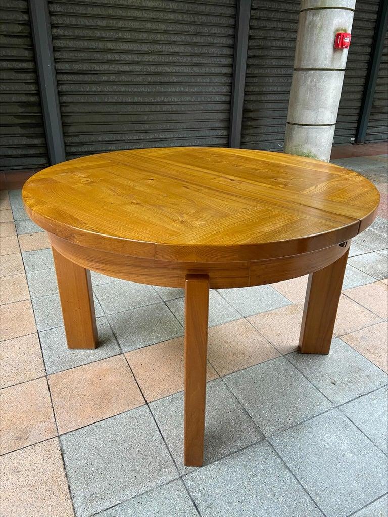 Dining Table in Elm Wood, Regain, 1978 For Sale 4