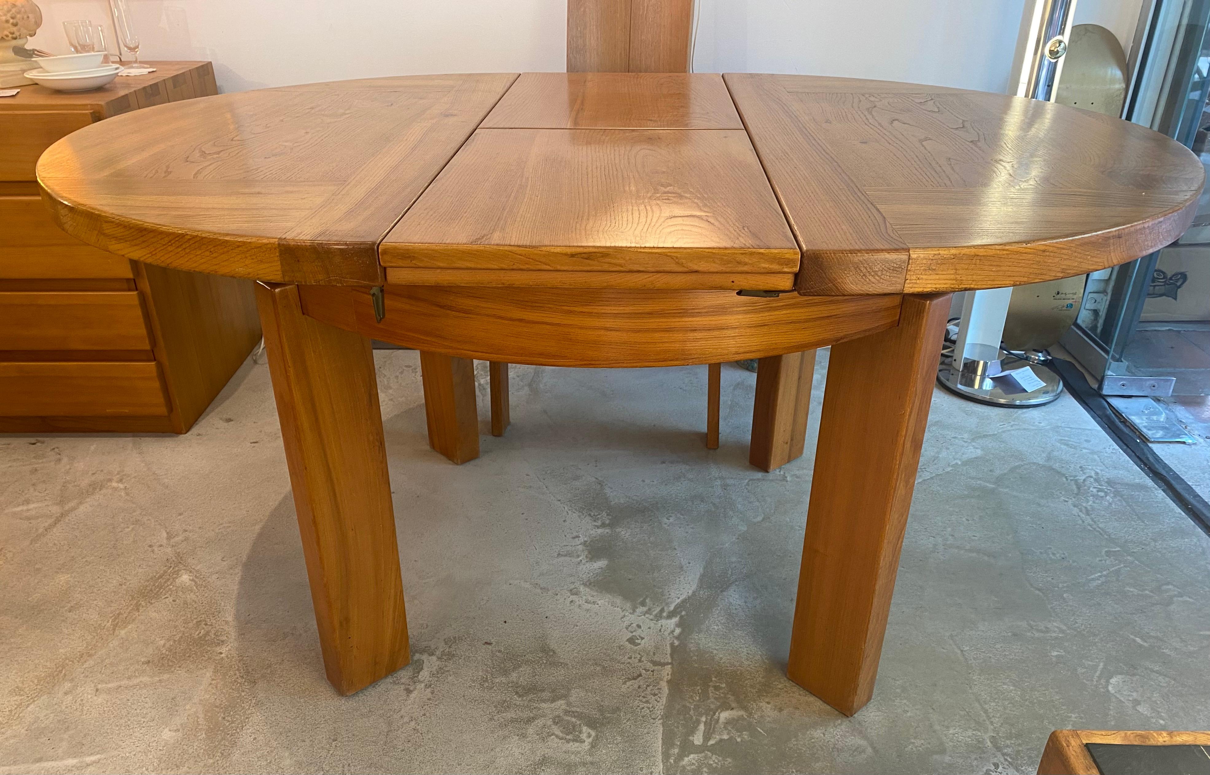 Other Dining Table in Elm Wood, Regain, 1978 For Sale