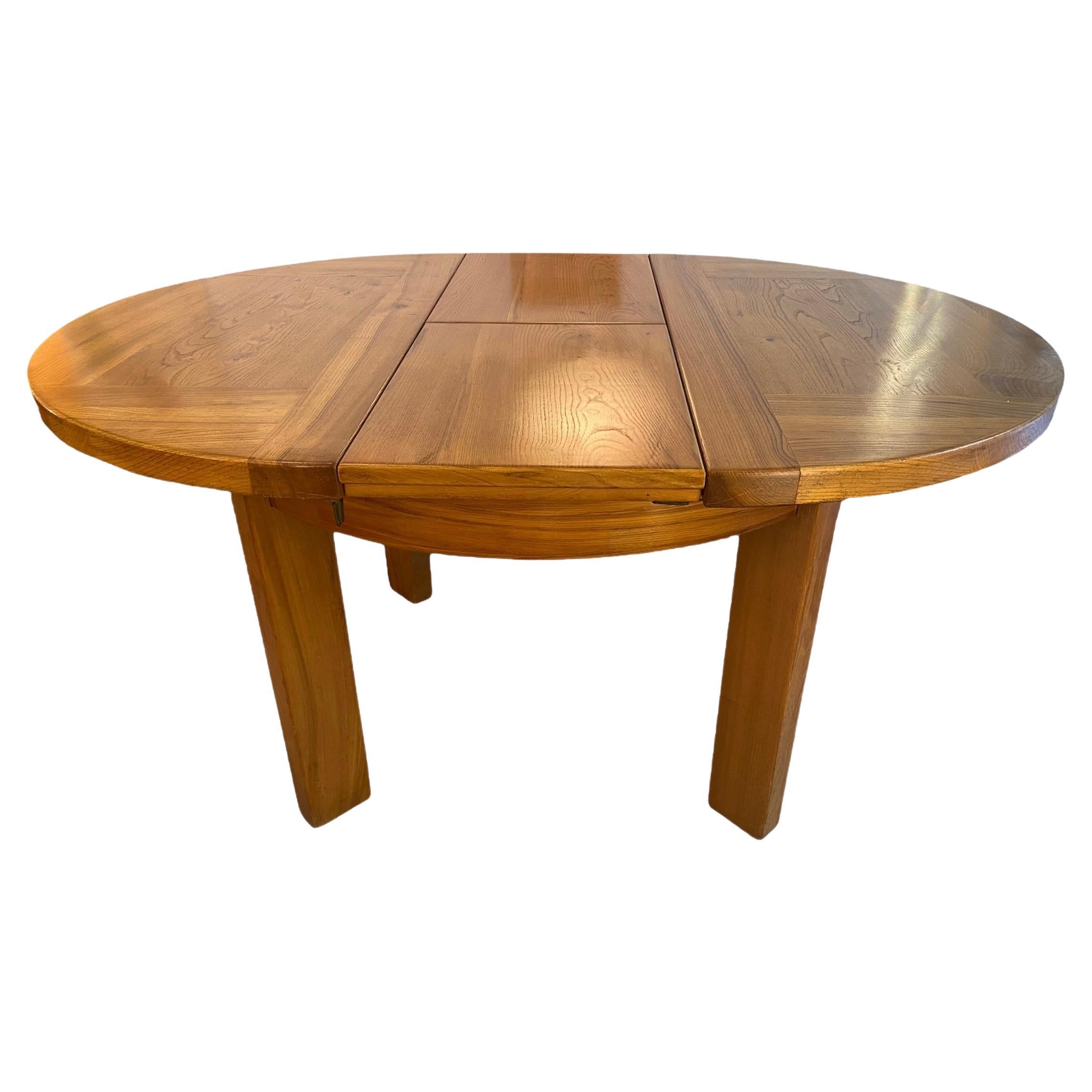 Dining Table in Elm Wood, Regain, 1978 For Sale