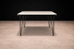 Dining Table in Hardwood and Iron, att. to Carlo Hauner, c. 1950s