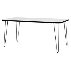 Dining Table in Hardwood and Iron, att. to Carlo Hauner, c. 1950s