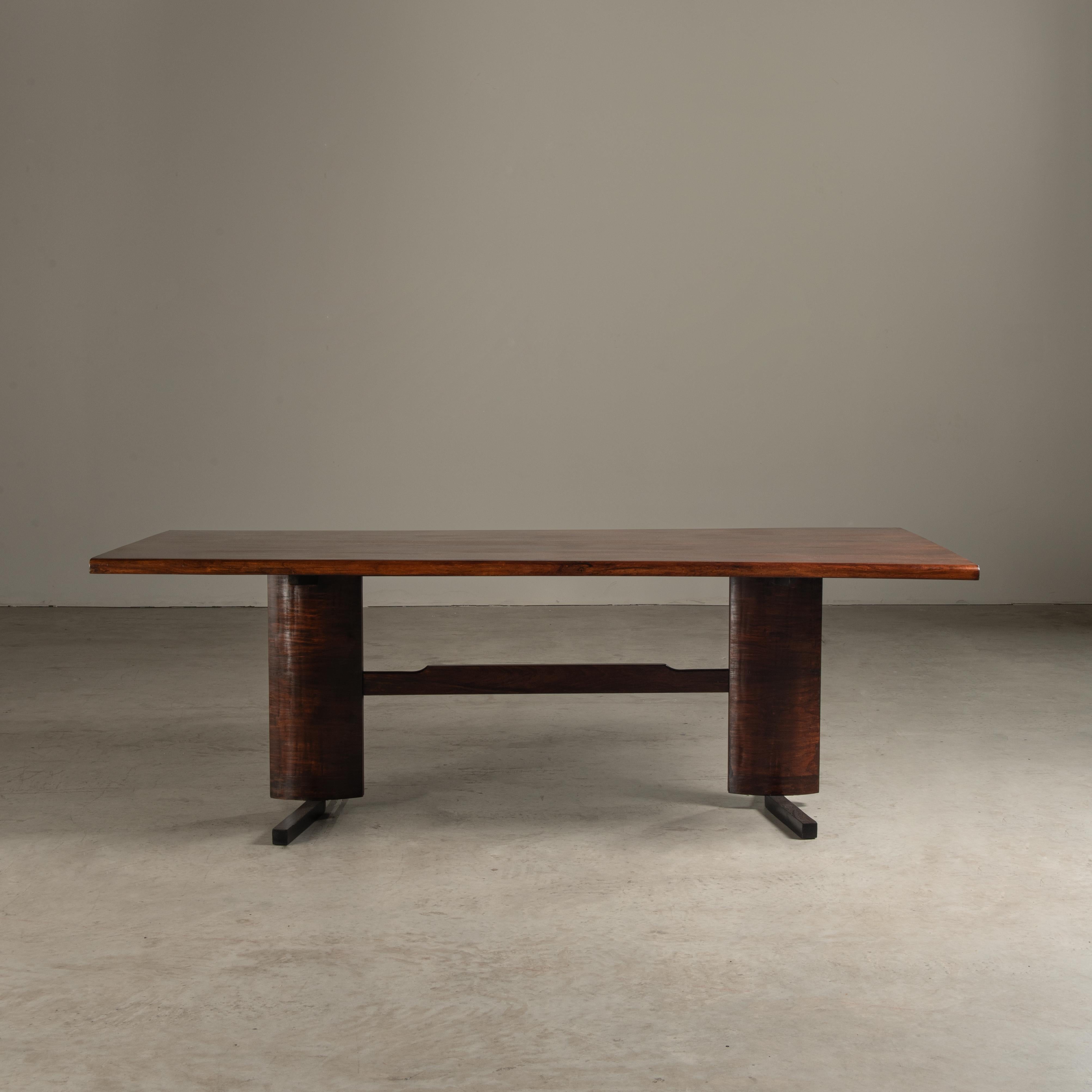 20th Century Dining Table in Hardwood, by Novo Rumo, Brazilian Mid-Century Modern For Sale