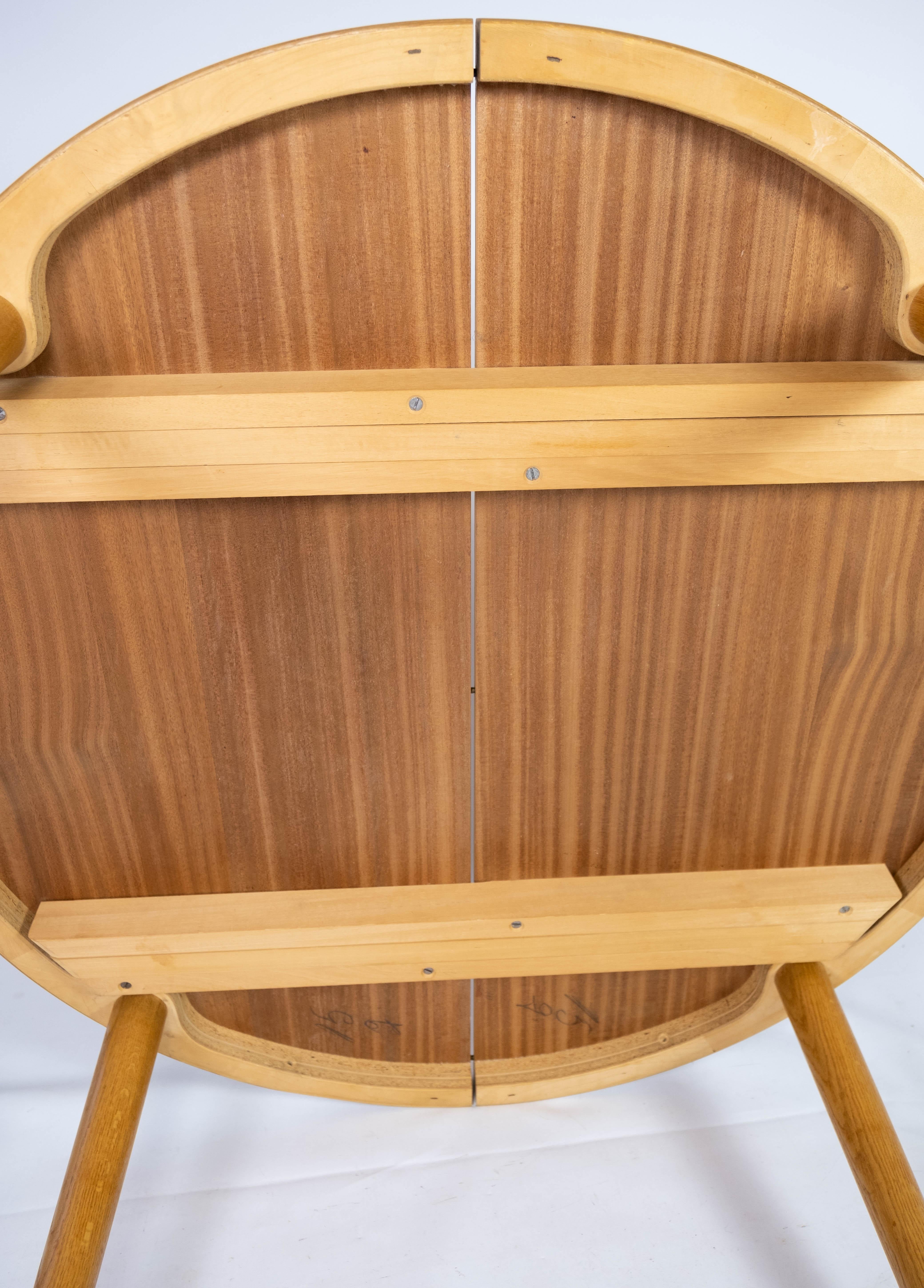 Dining Table Made In Light Wood With Extensions By Omann Junior From 1960s 6
