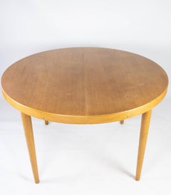 Dining Table Made In Light Wood With Extensions By Omann Junior From 1960s