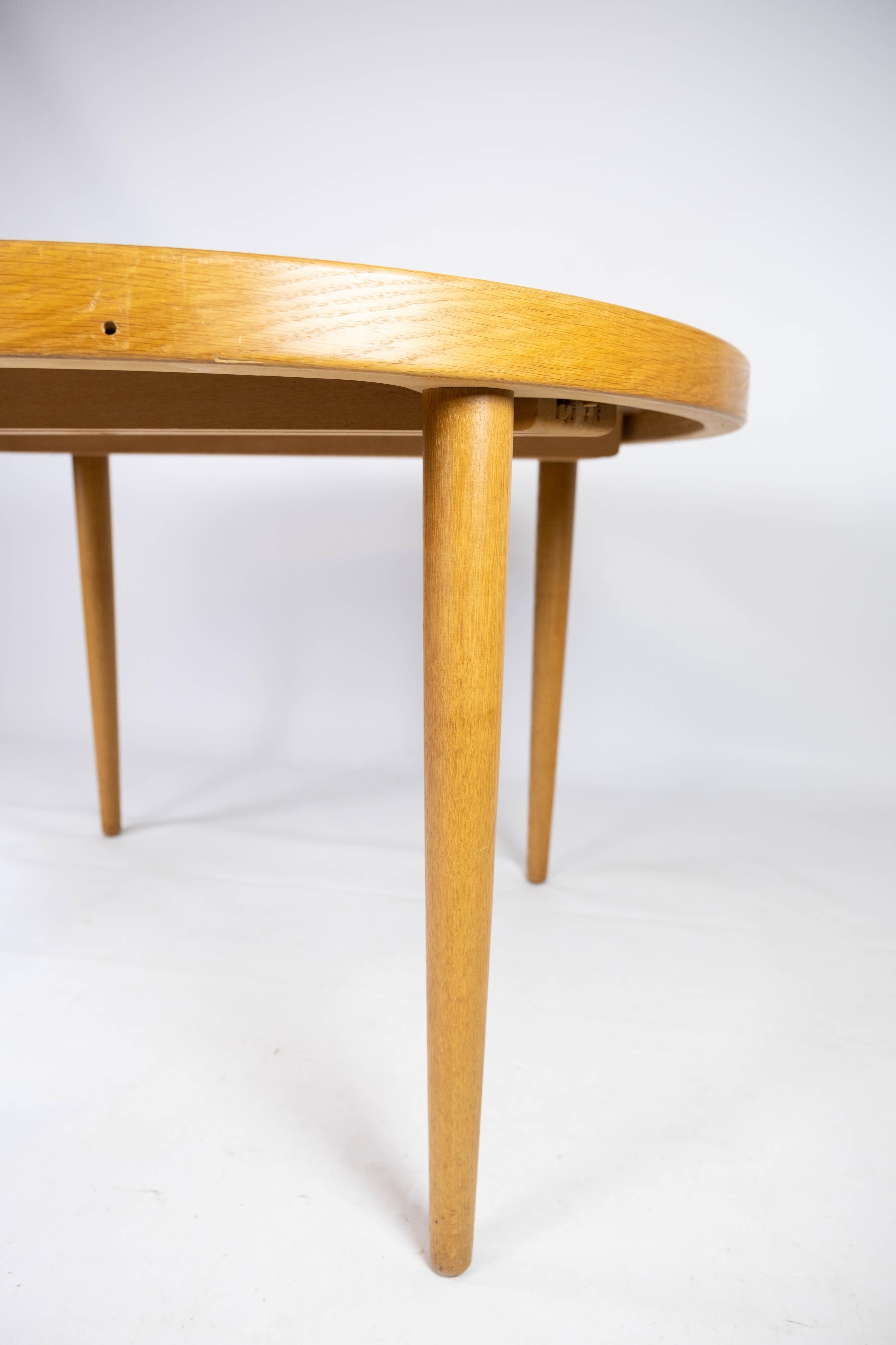 Mid-Century Modern Dining Table Made In Light Wood With Extensions By Omann Junior From 1960s