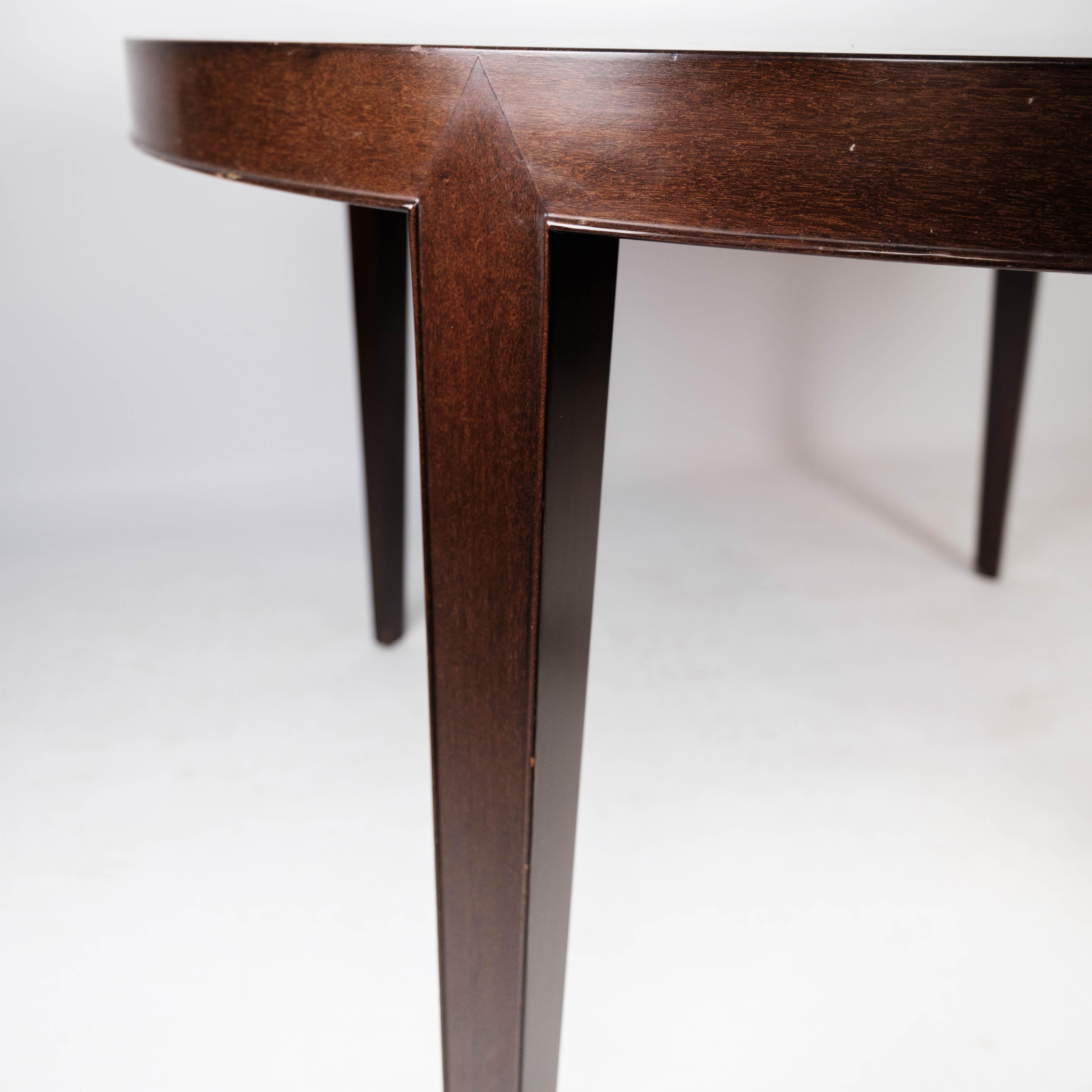 Scandinavian Modern Dining Table in Mahogany, of Danish Design Manufactued by Haslev Furniture, 1960