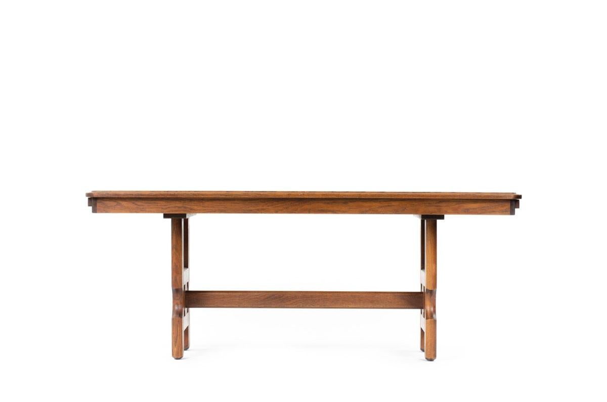 Large rectangular dining tables by Robert Guillerme and Jacques Chambron in the 50s
All made of oak - no extension
Nice patina of the time.