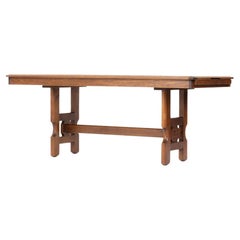 Dining Table in Oak by Guillerme&Chambron 1950