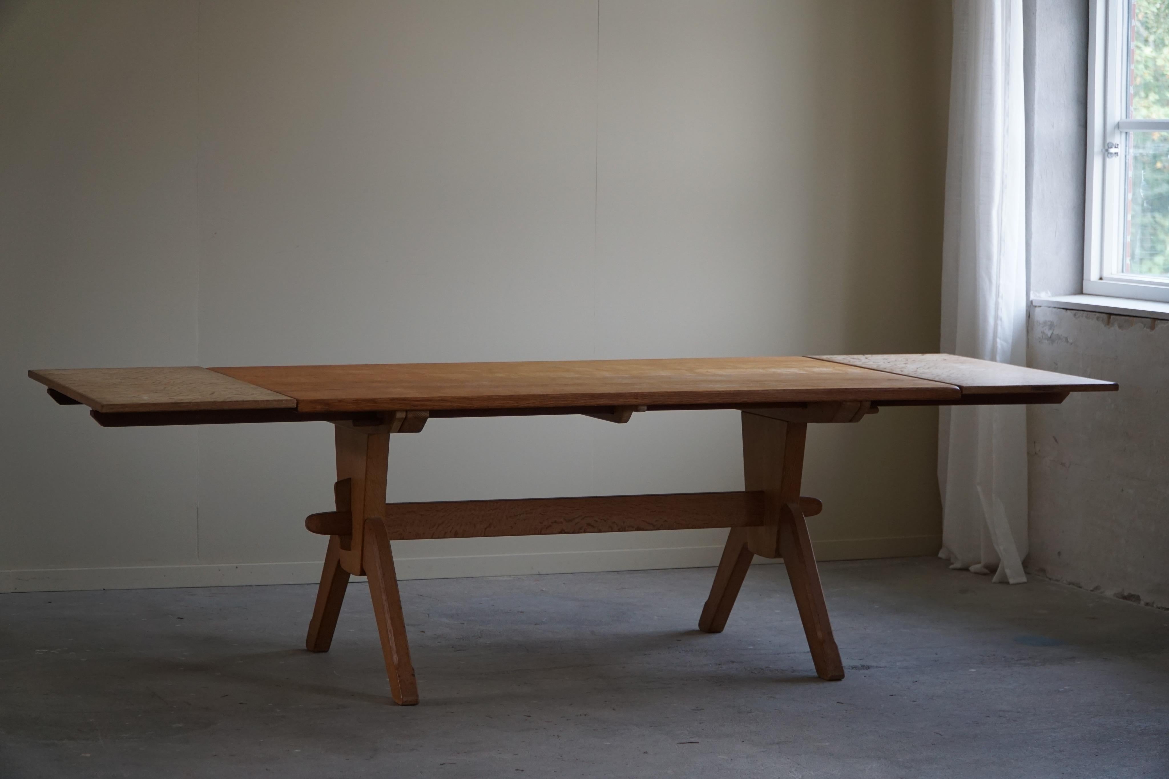 Dining Table in Oak, Henning Kjærnulf, Danish Mid Century Modern, 1960s 6