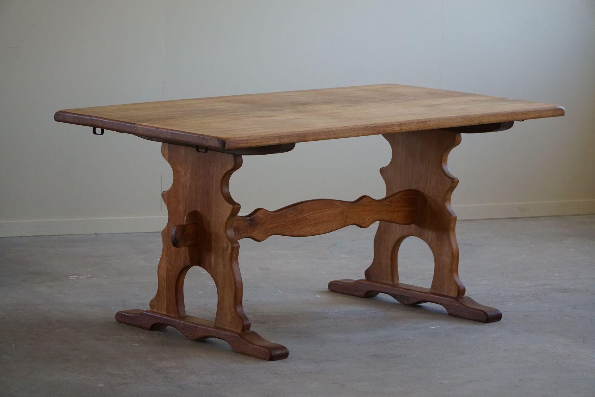 Table de salle à manger en Oak, Henning Kjærnulf, Danish Mid Century Modern, 1960s en vente 8