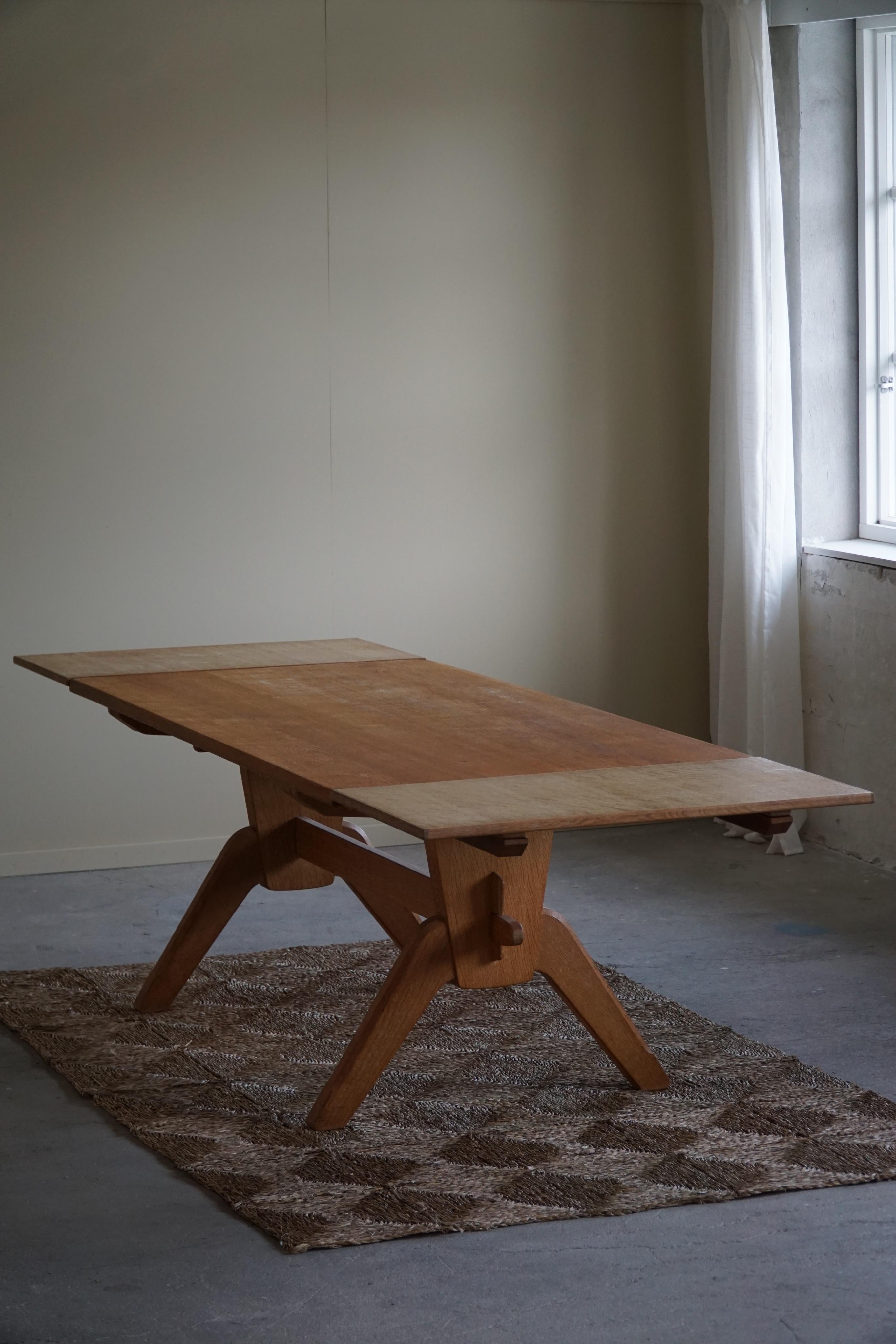 Dining Table in Oak, Henning Kjærnulf, Danish Mid Century Modern, 1960s In Good Condition In Odense, DK