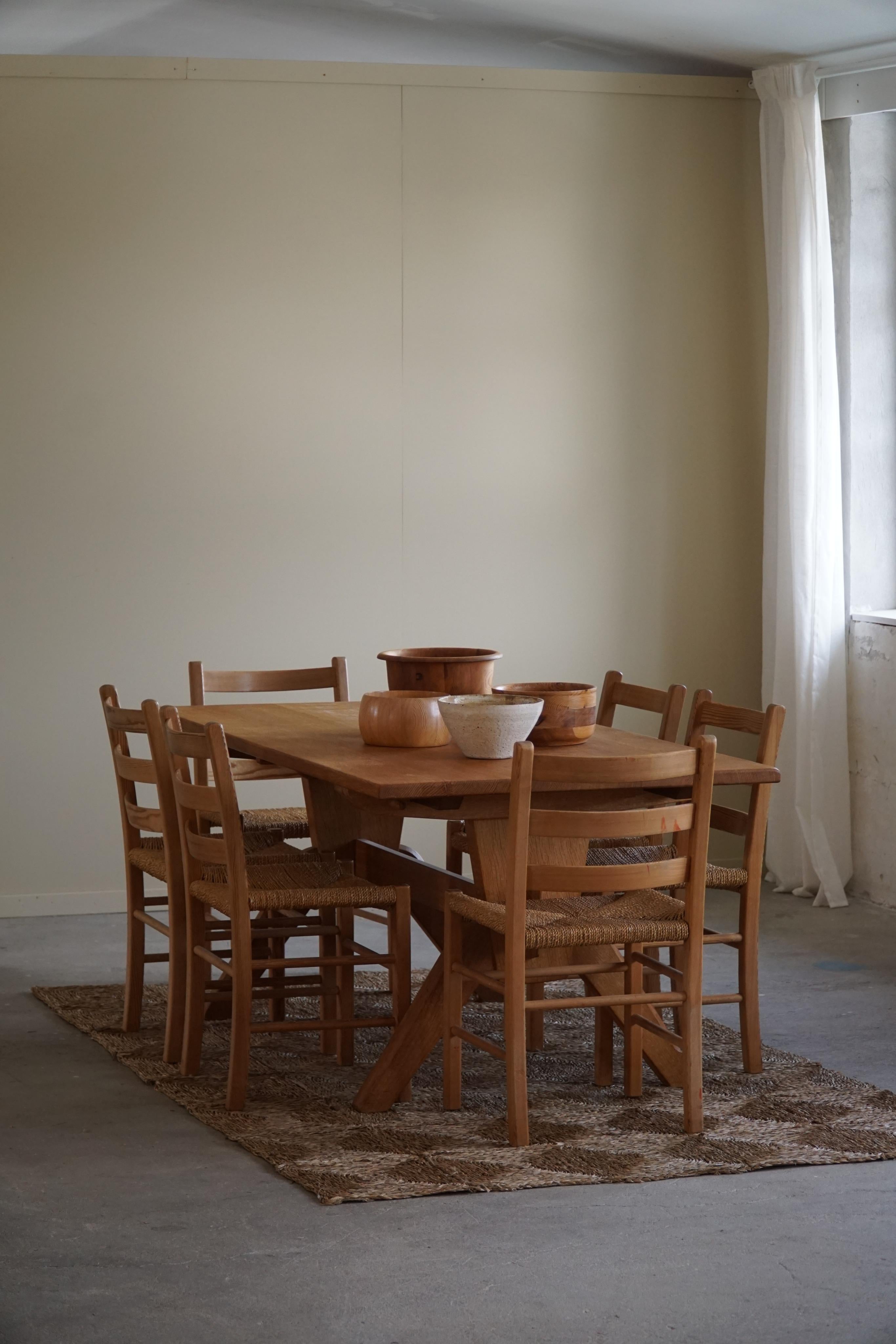 20th Century Dining Table in Oak, Henning Kjærnulf, Danish Mid Century Modern, 1960s