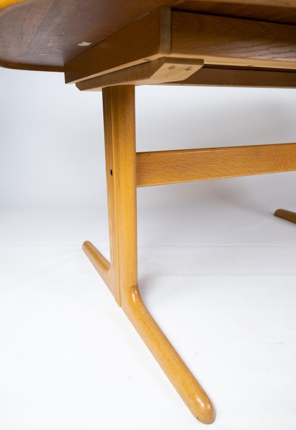 Mid-20th Century Dining Table in Oak of Danish Design Manufactured by Skovby Furniture Factory For Sale