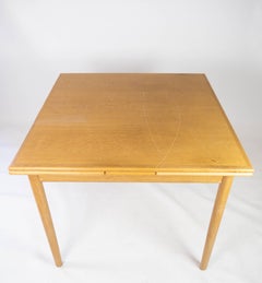Dining Table Made In Oak With Extensions, Danish Design From 1960s
