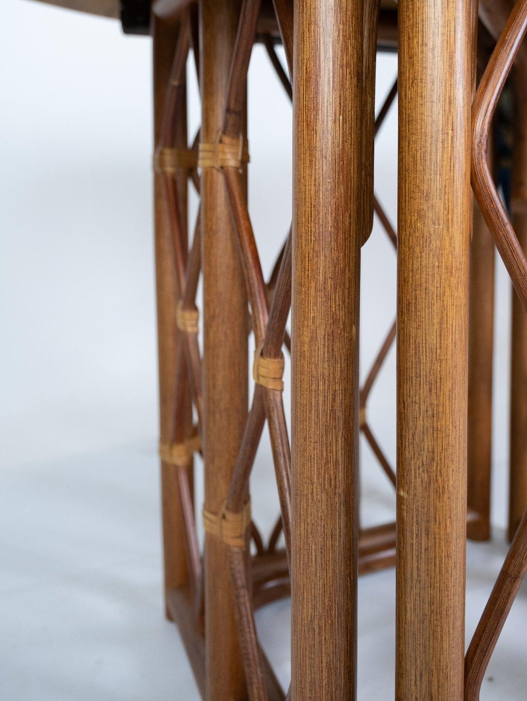 Mid-Century Modern Dining Table Made In Oak With 2 Extensions, Danish Design From 1960s For Sale