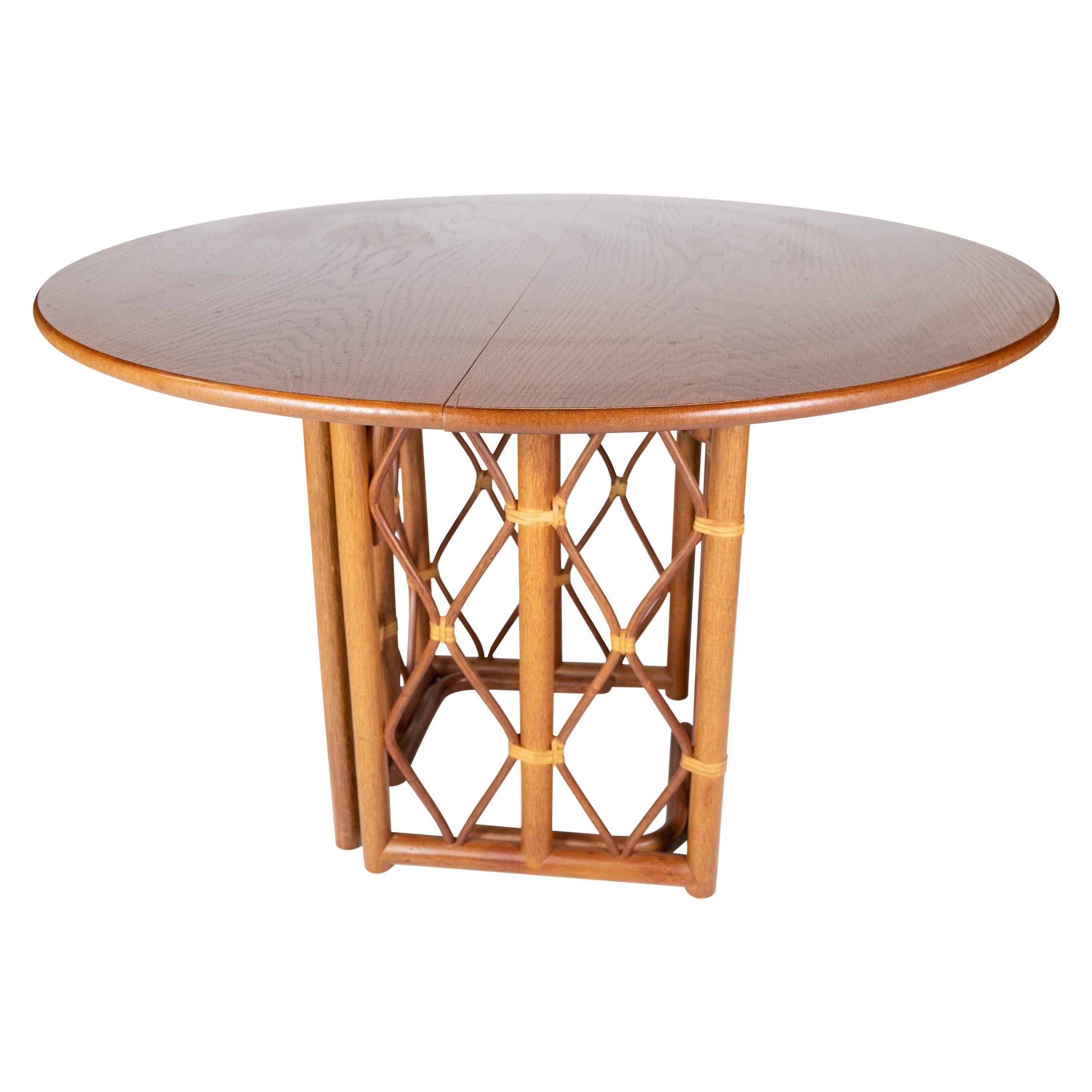 Table de salle à manger en chêne avec 2 rallonges, design danois des années 1960