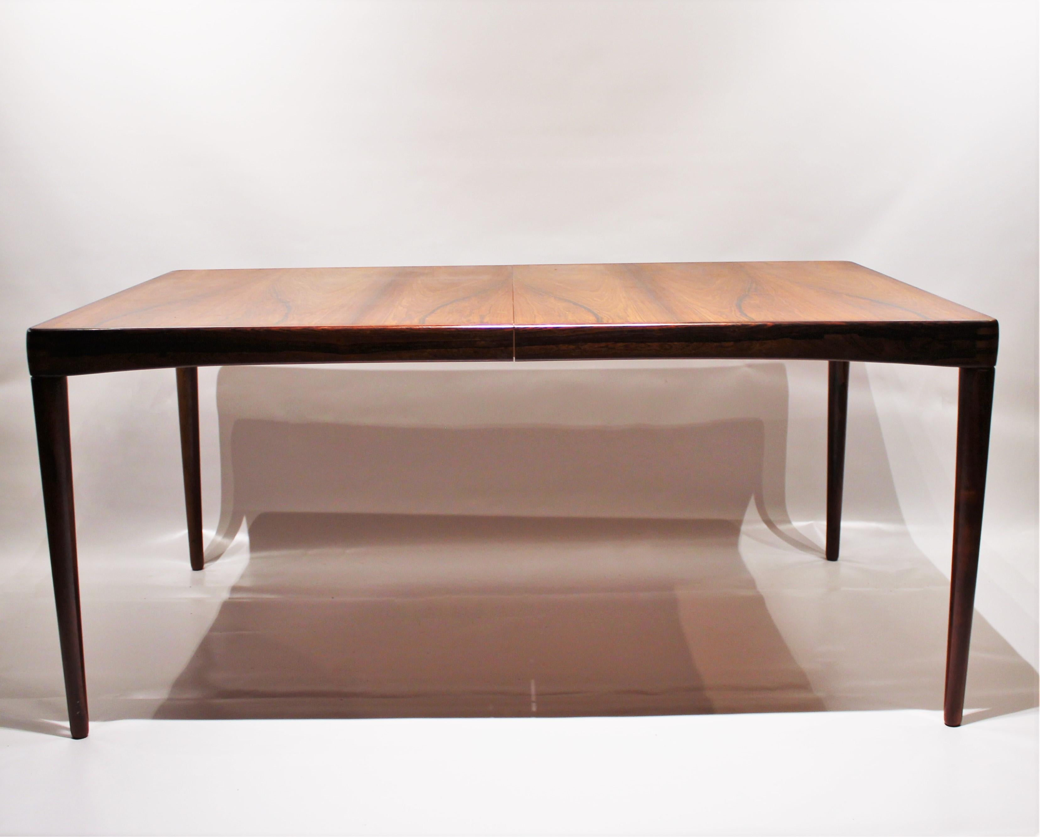 Scandinavian Modern Dining Table in Rosewood by H.W. Klein and Bramin Furniture, 1966