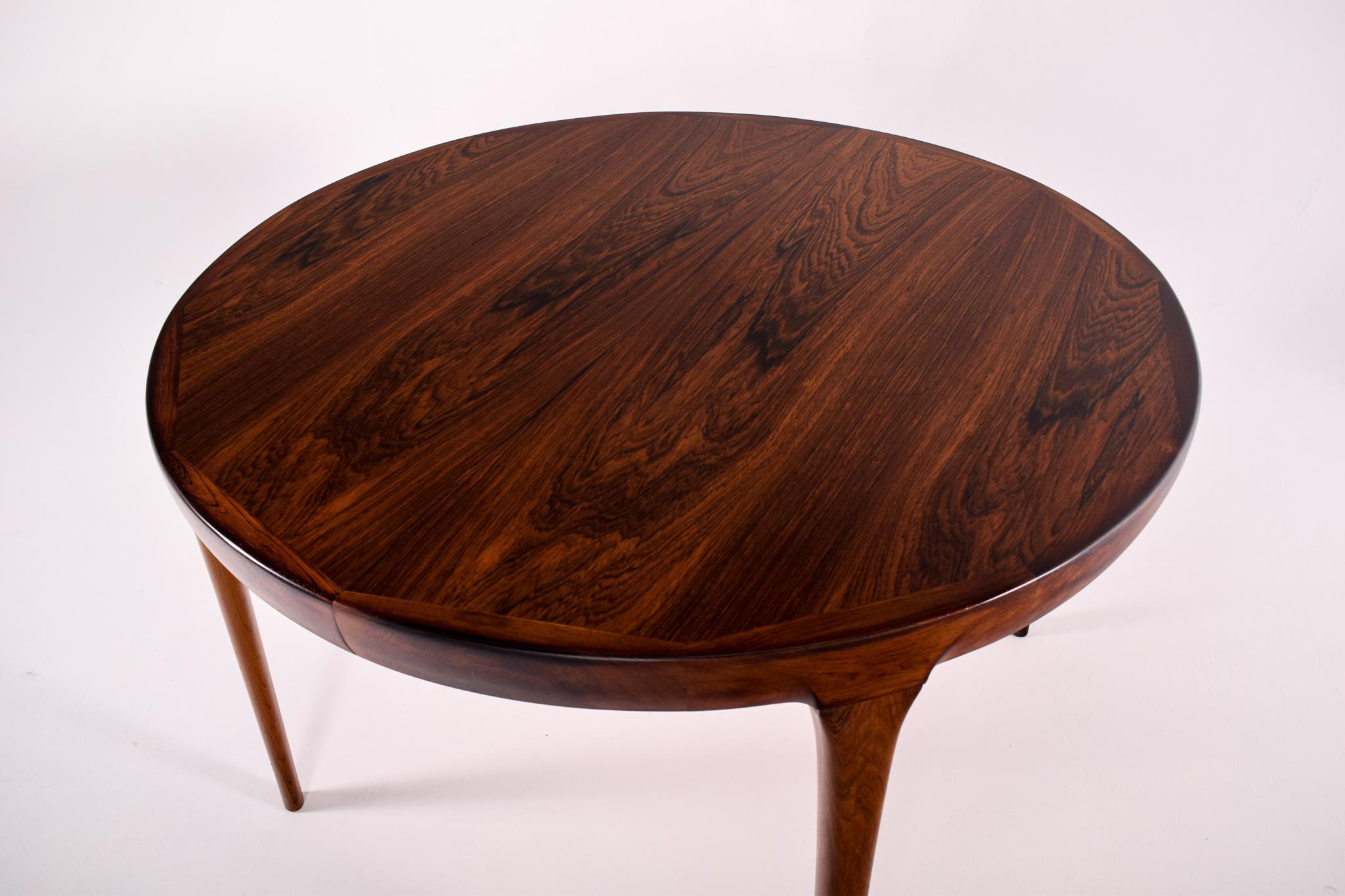 Dining Table in Rosewood by Ib Kofod Larsen for Faarup Mobelfabrik 9