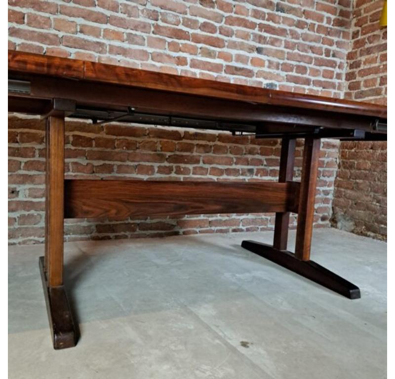 Table de salle à manger en bois de rose, Danemark, 1960 Bon état - En vente à Torino, IT