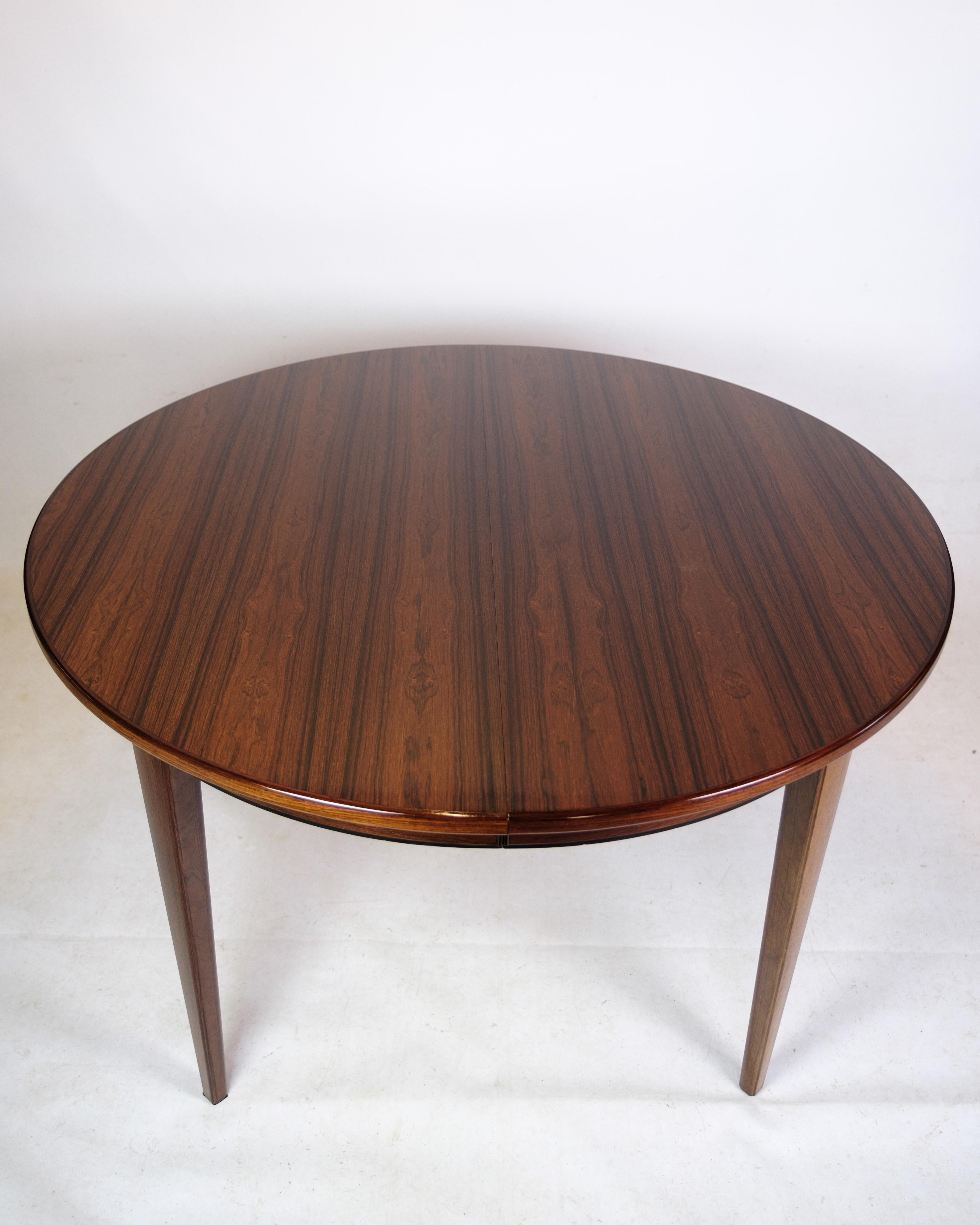 Scandinavian Modern Dining Table in Rosewood Model 55 By Omann Junior From 1960's For Sale