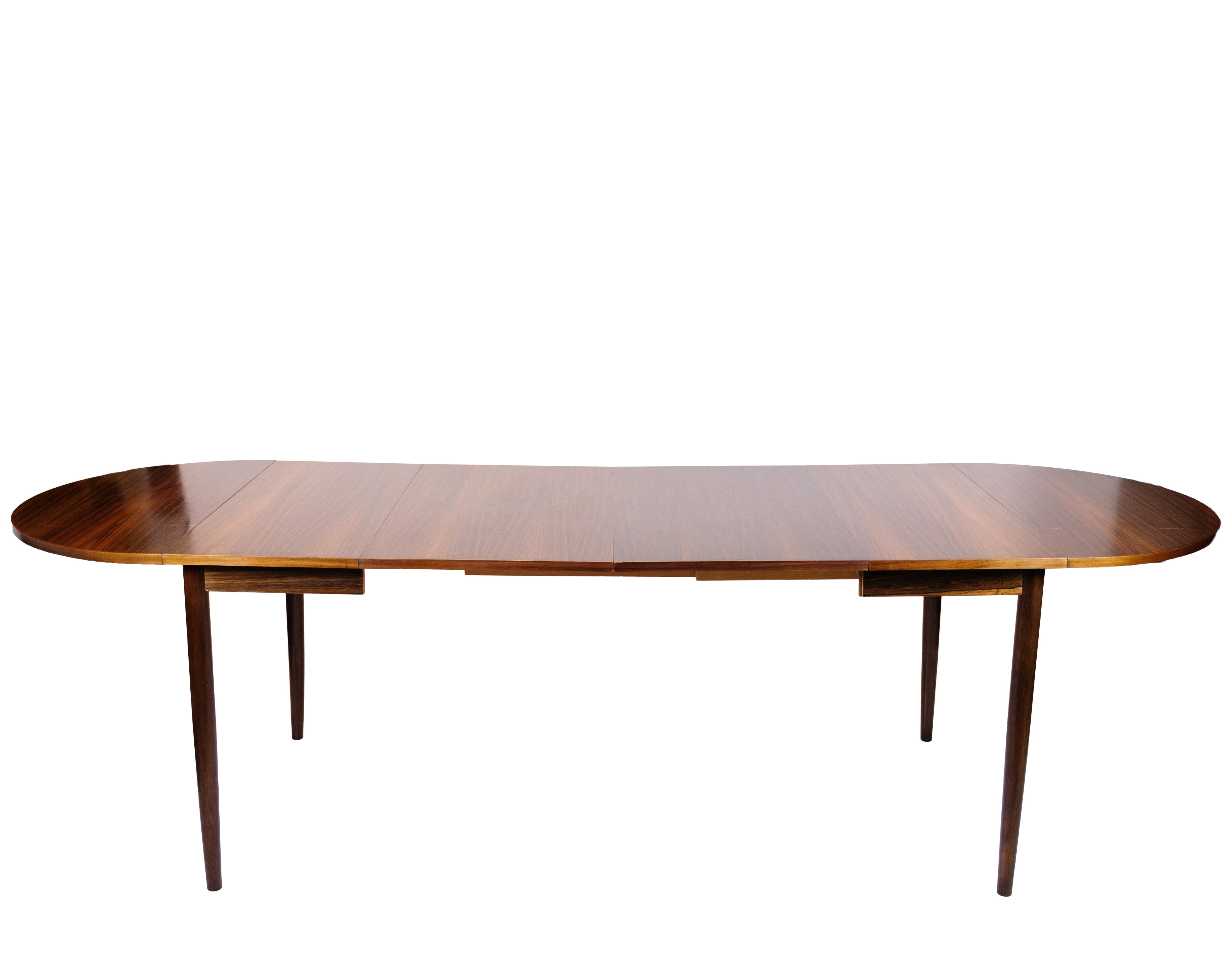 Mesa De Comedor De Palisandro Con 2 Hojas Extensibles Y Tapas By Arne Vodder en venta 3