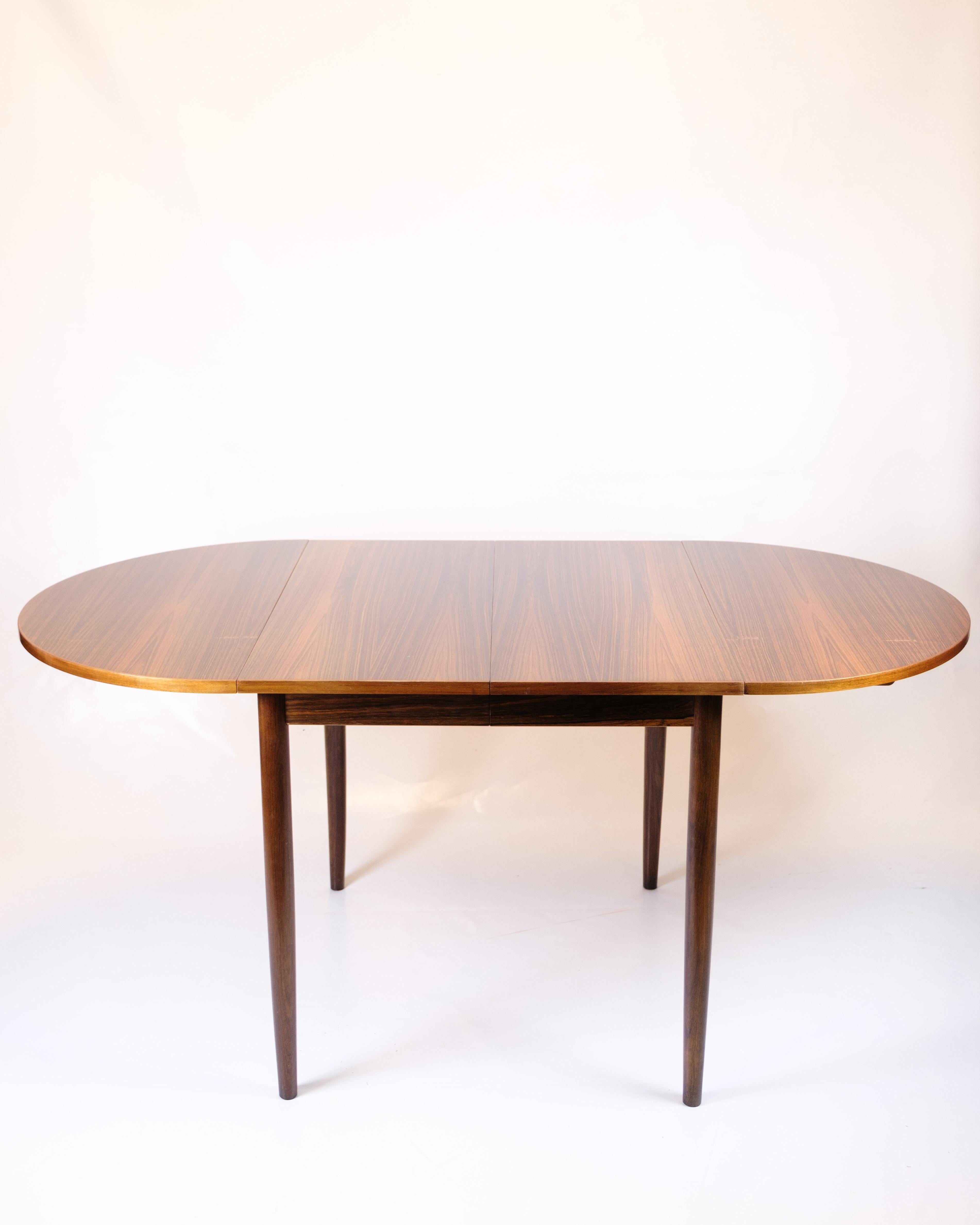 Mesa De Comedor De Palisandro Con 2 Hojas Extensibles Y Tapas By Arne Vodder en venta 6