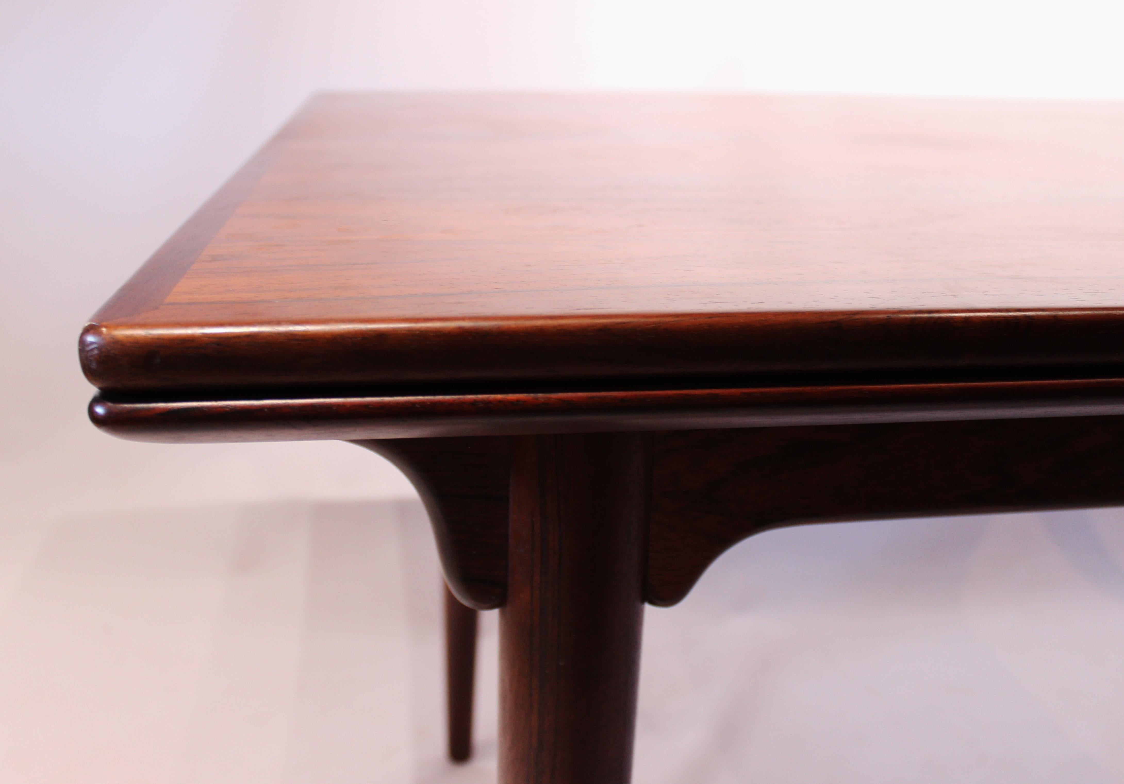 Dining Table in Rosewood with Dutch Leaves Designed by Omann Junior, 1960s 1